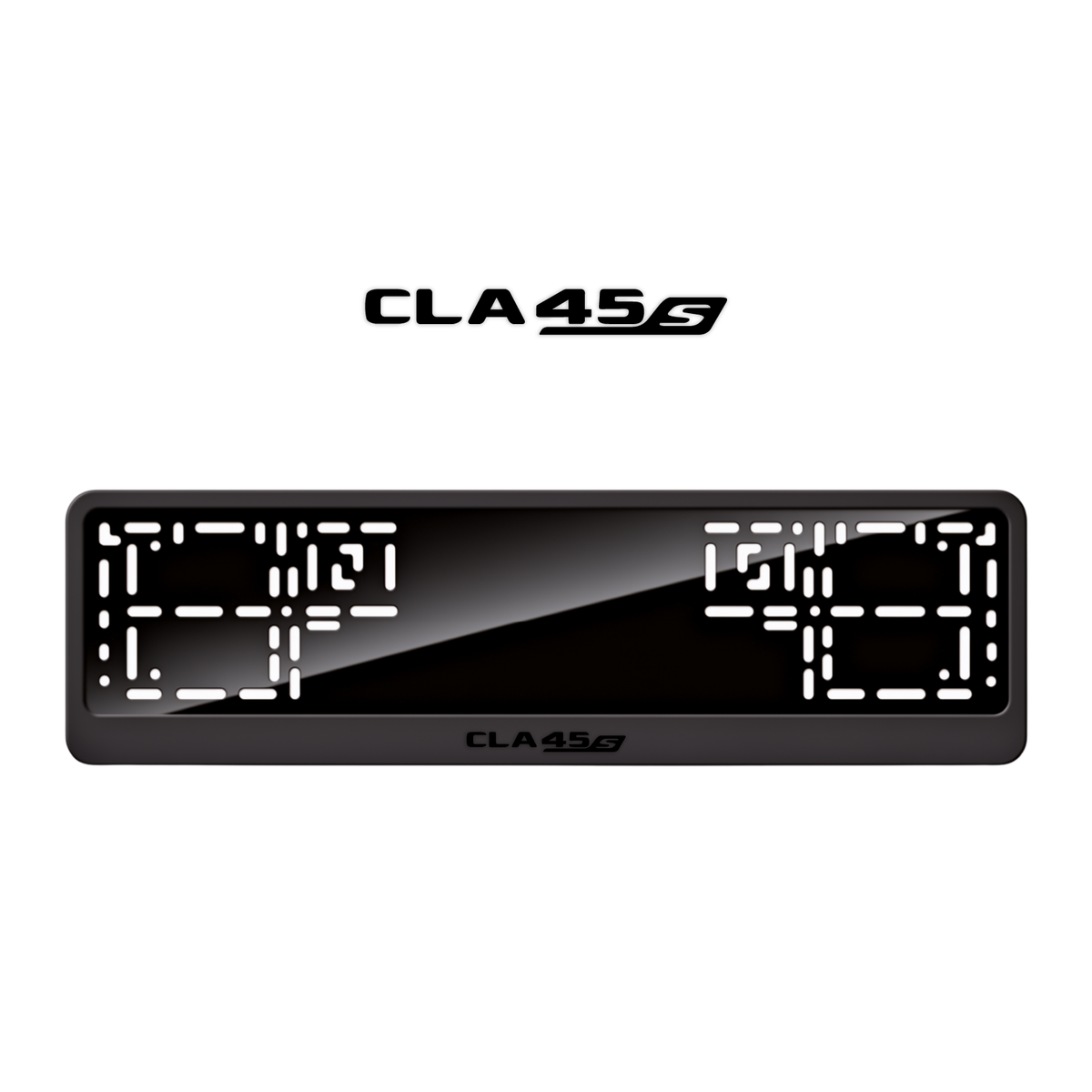 Cadres de plaque d'immatriculation CLA45 S - Noir - CLASSIC