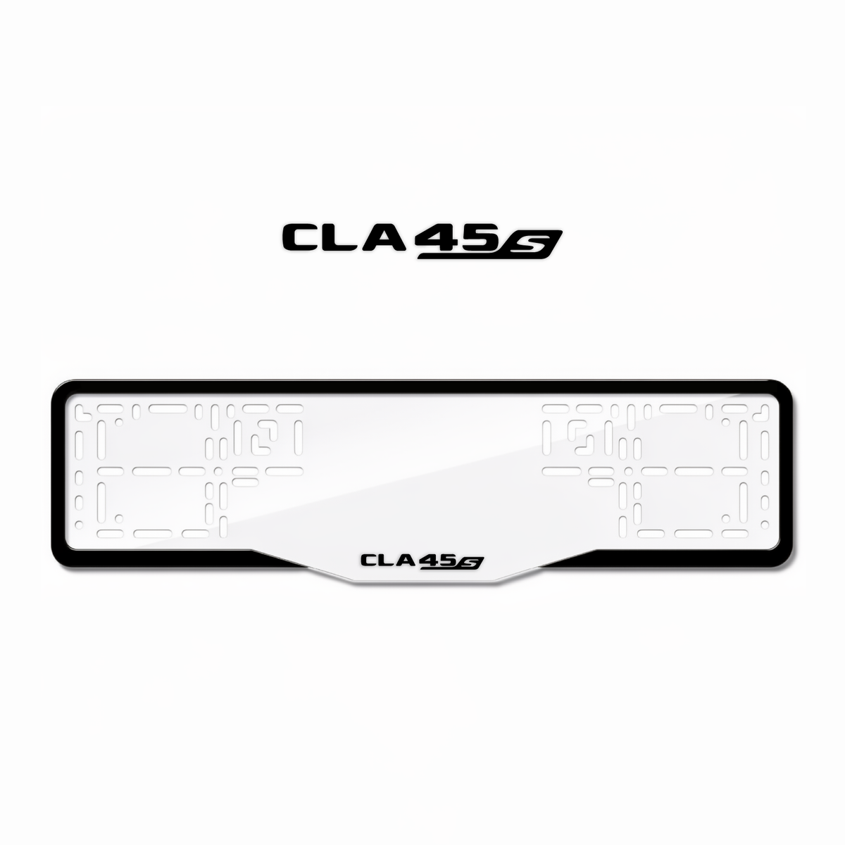 Cadres de plaque d'immatriculation CLA45 S - Noir - GLASS