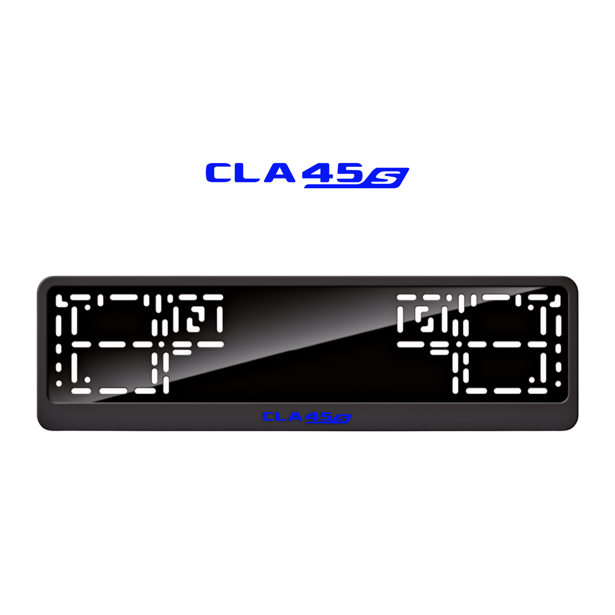 Cadres de plaque d'immatriculation CLA45 S - Bleu - CLASSIC