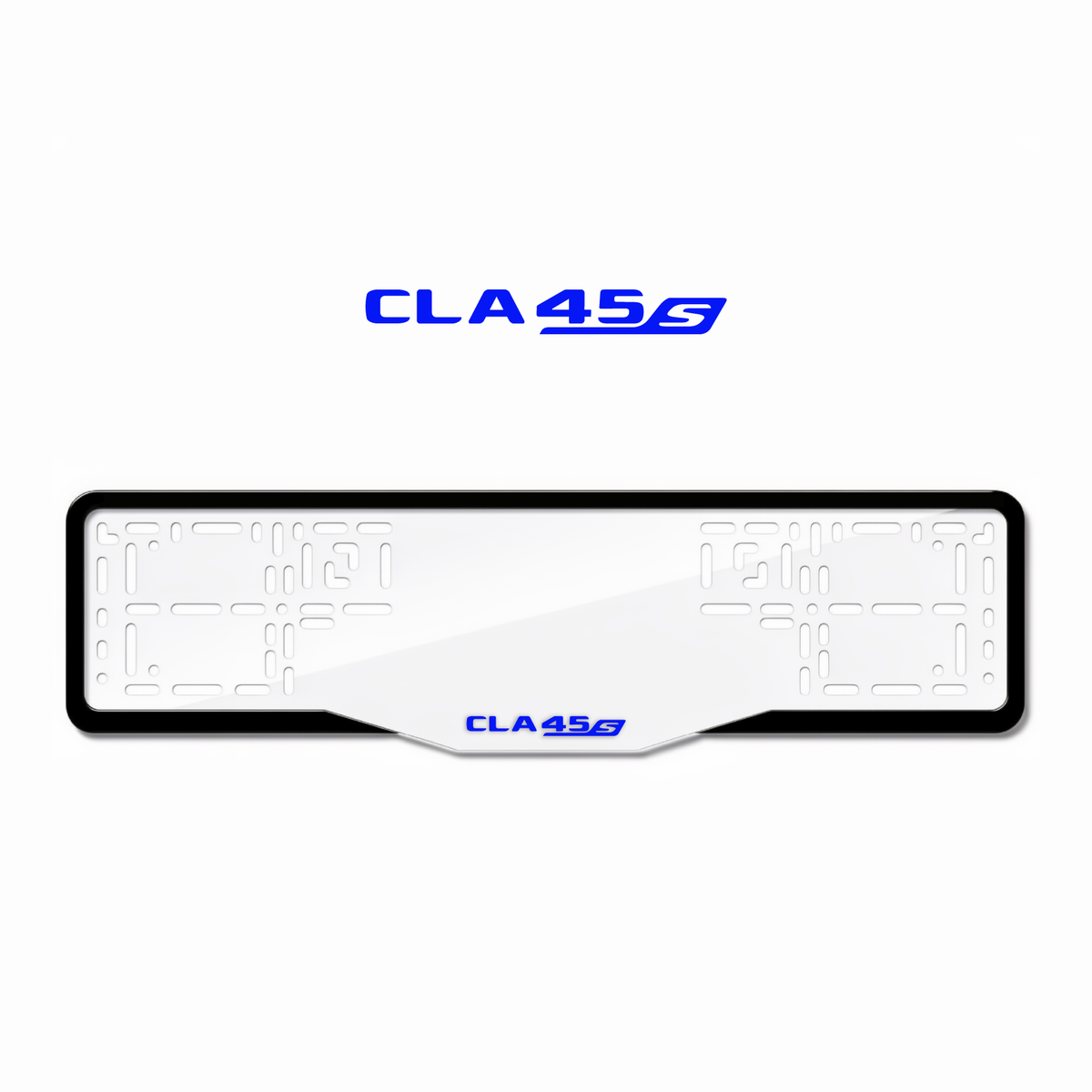 Cadres de plaque d'immatriculation CLA45 S - Bleu - GLASS