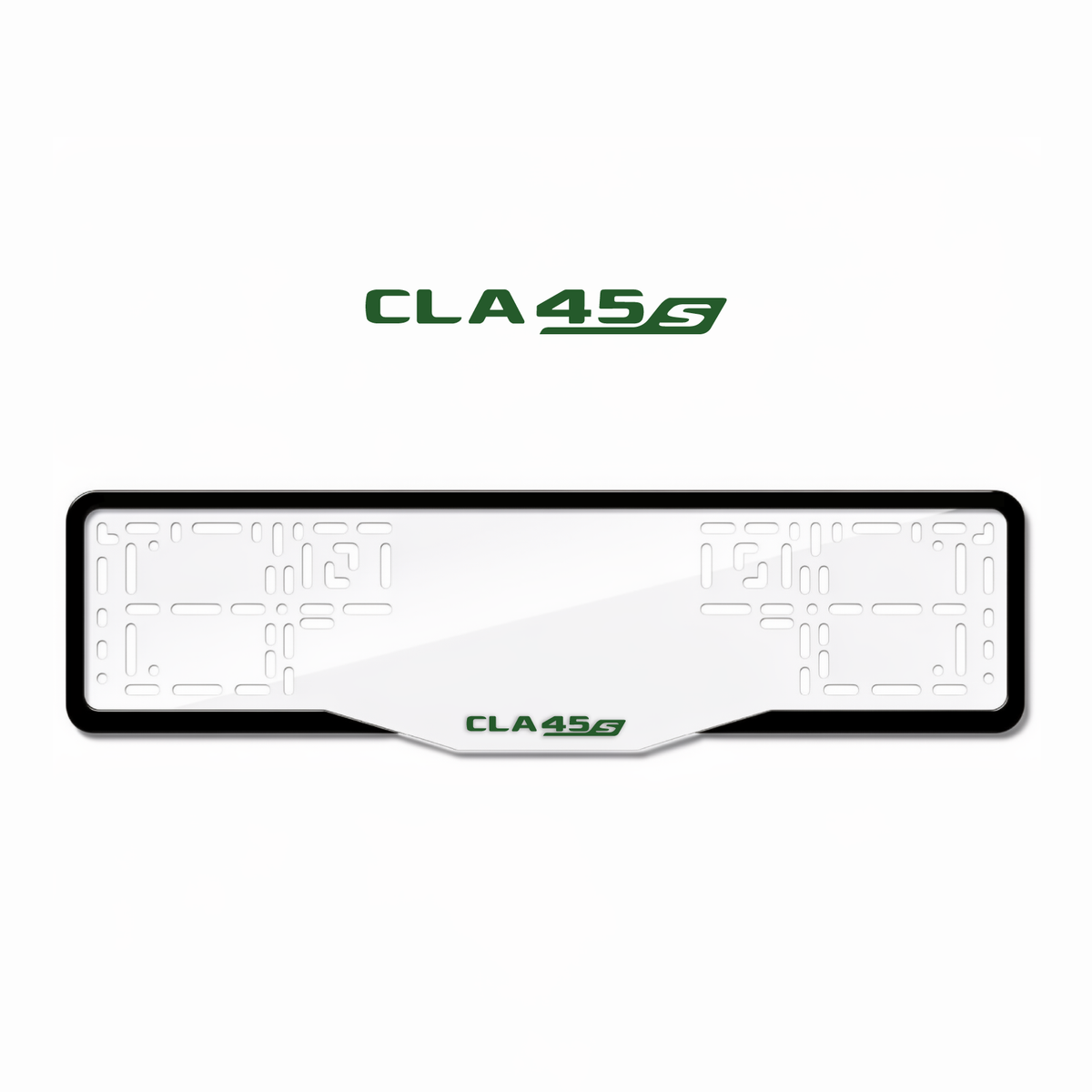 Cadres de plaque d'immatriculation CLA45 S - Vert - GLASS