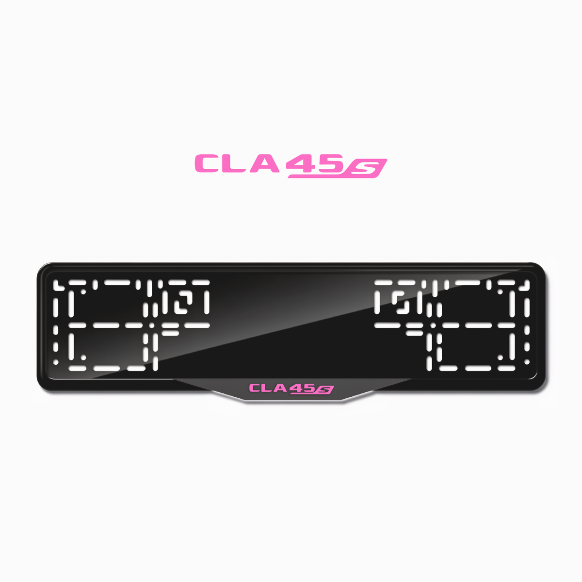 Cadres de plaque d'immatriculation CLA45 S - Rose - SATIN