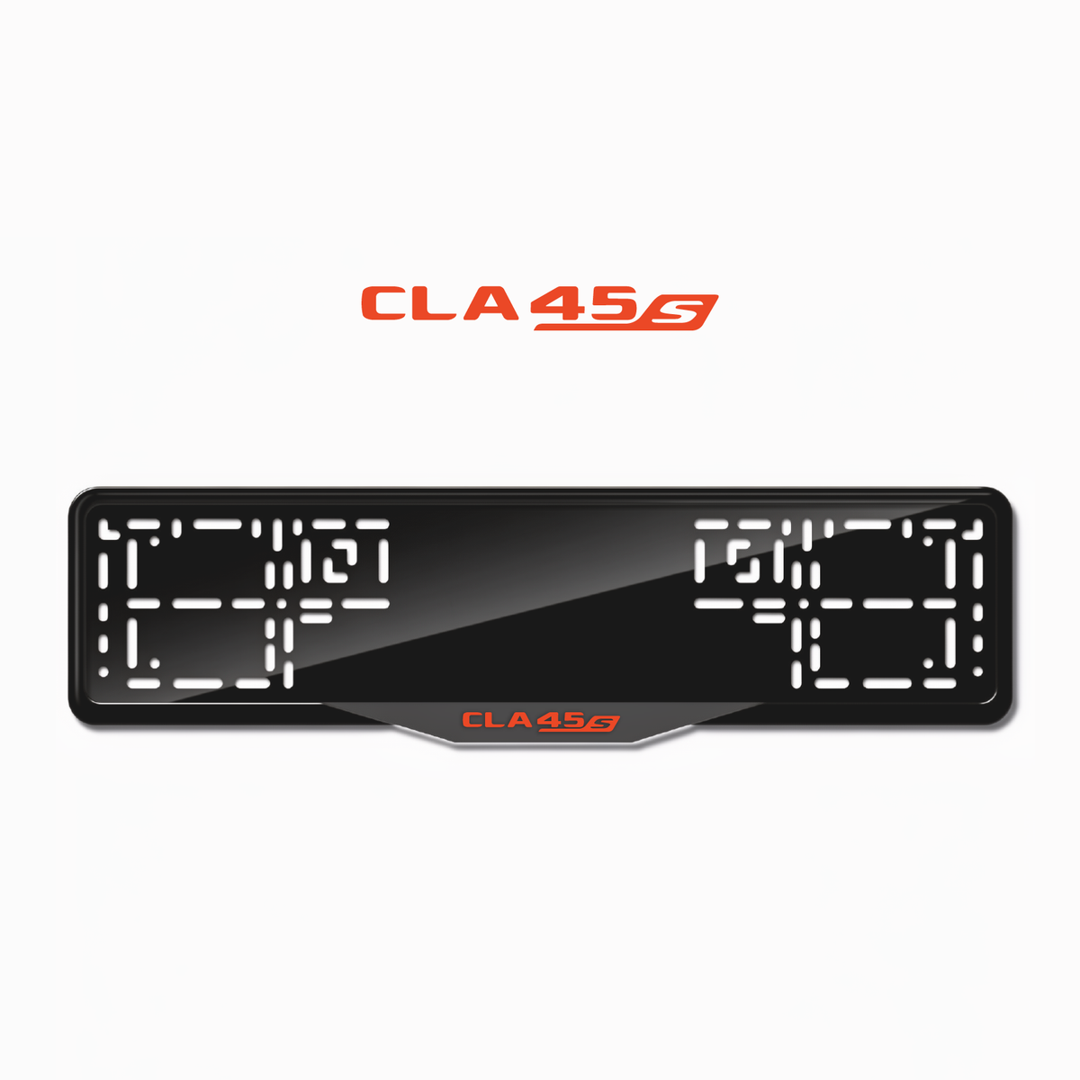 Cadres de plaque d'immatriculation CLA45 S - Rouge - SATIN