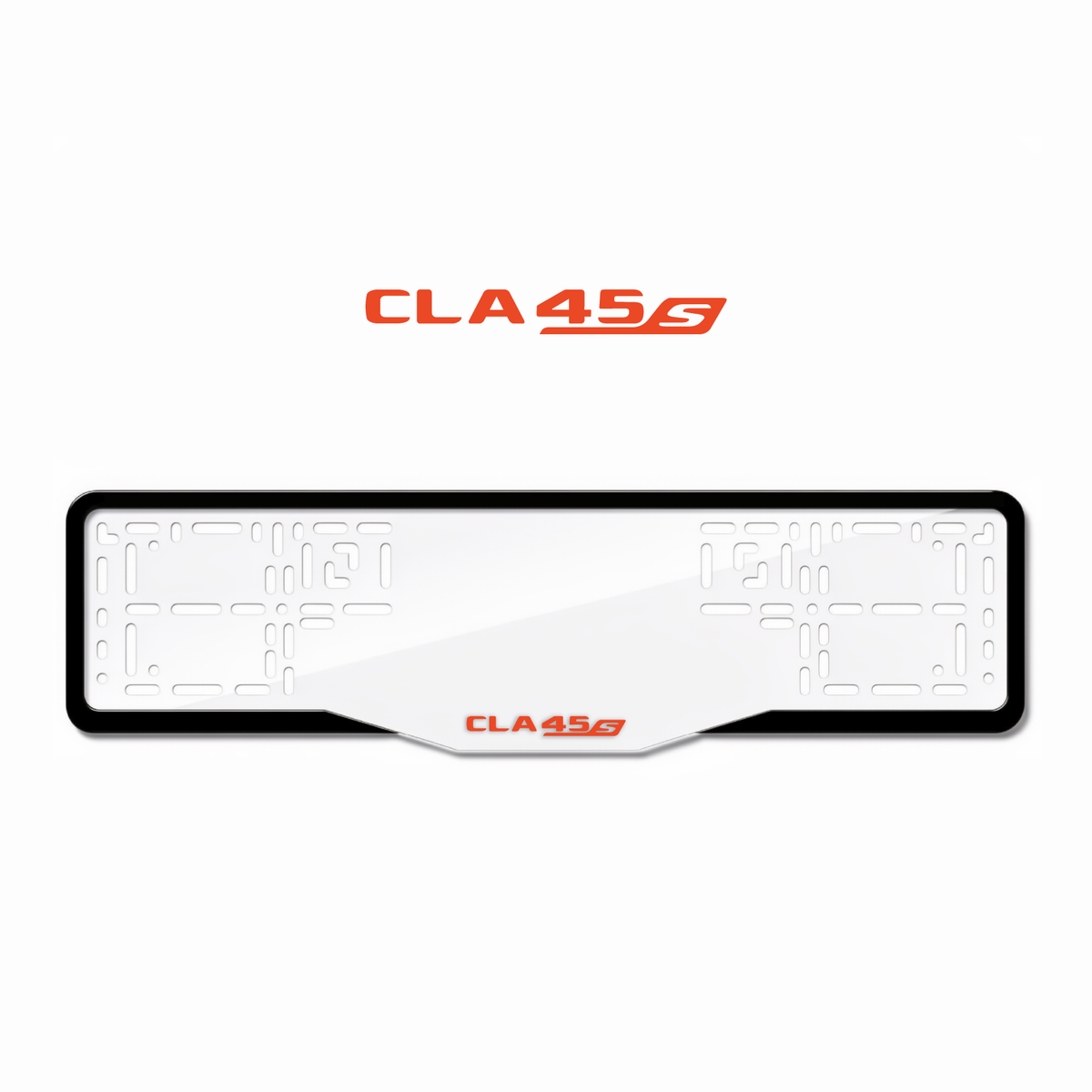 Cadres de plaque d'immatriculation CLA45 S - Rouge - GLASS
