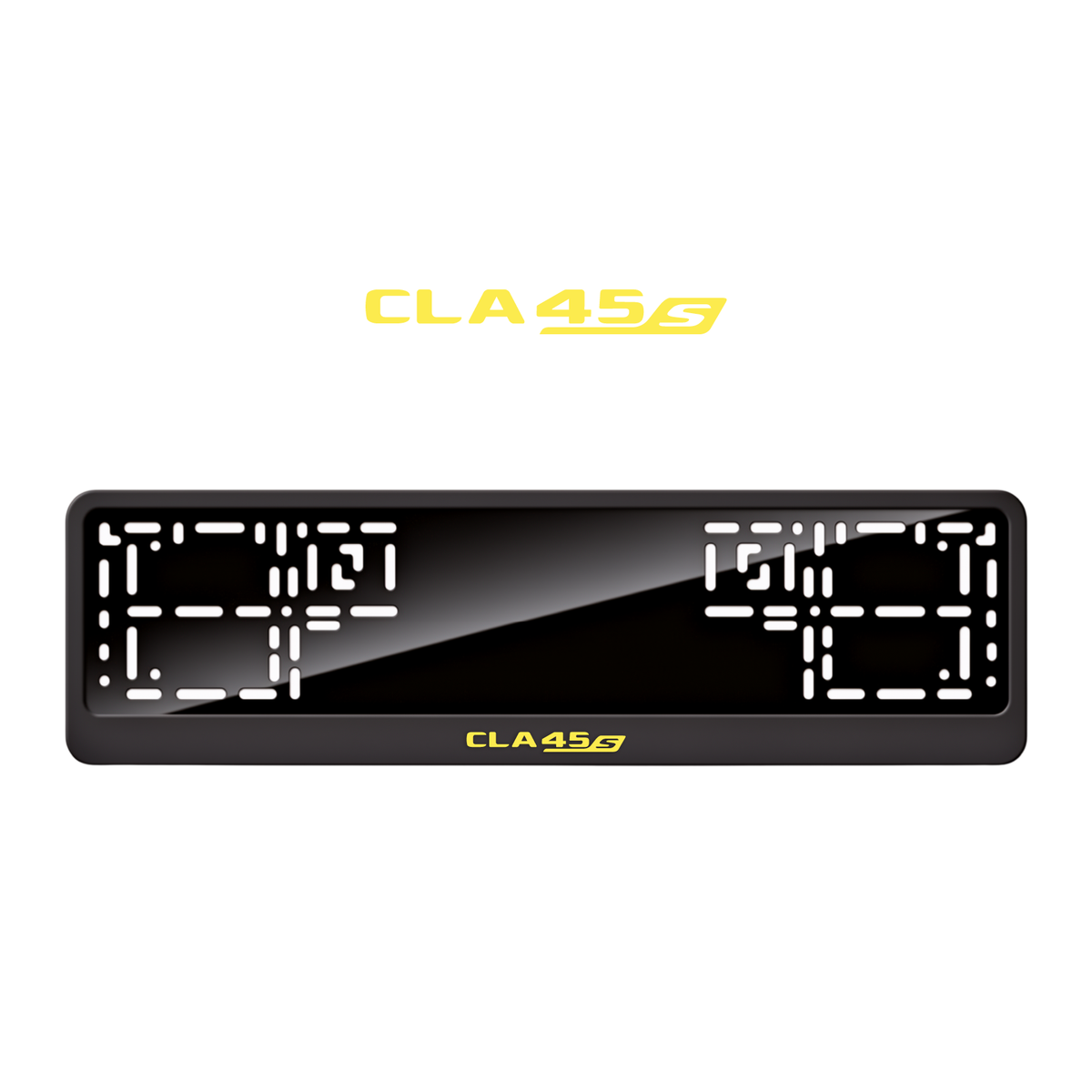 Cadres de plaque d'immatriculation CLA45 S - Jaune - CLASSIC