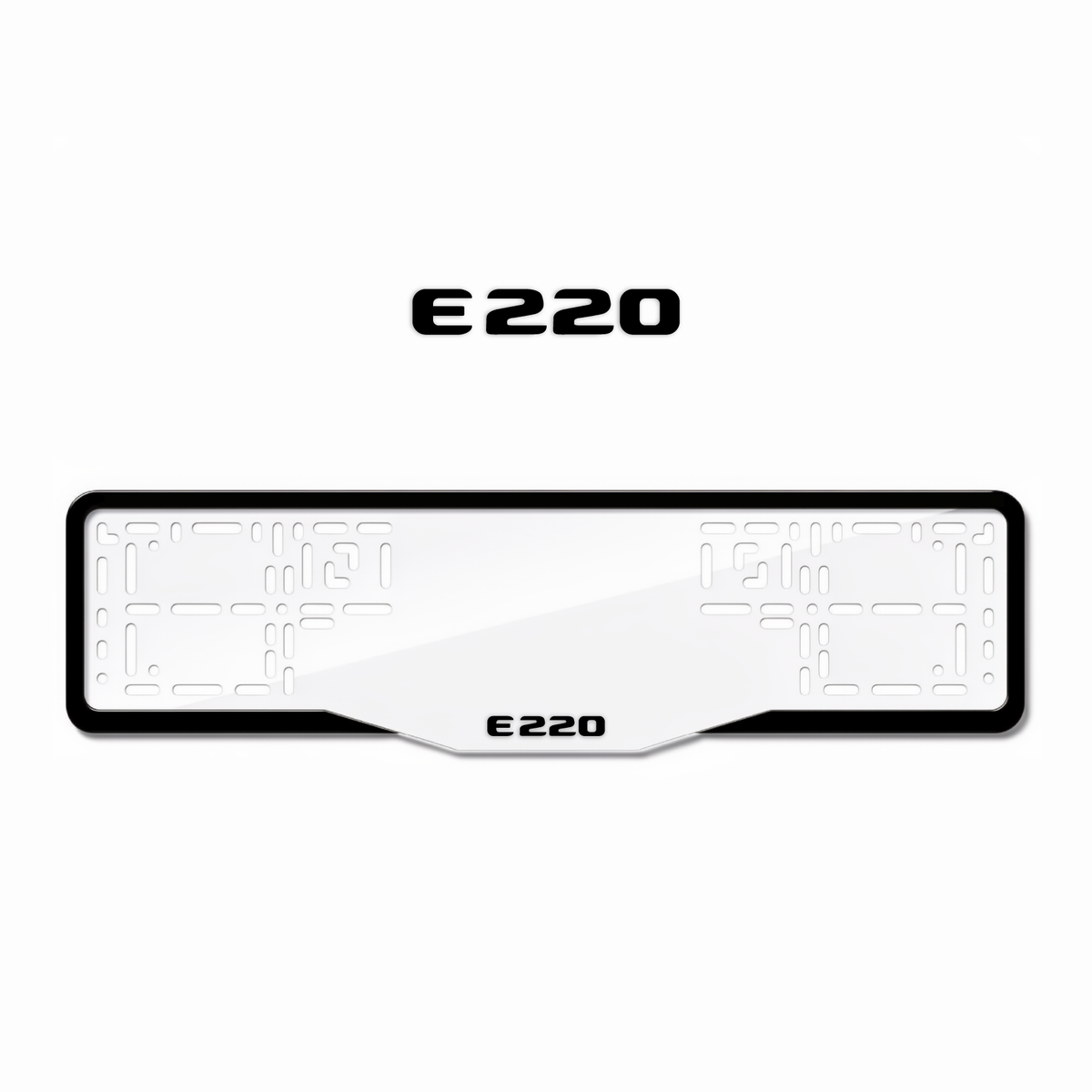 Cadres de plaque d'immatriculation E220 - Noir - GLASS