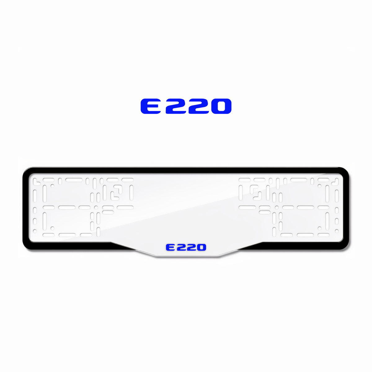 Cadres de plaque d'immatriculation E220 - Bleu - GLASS