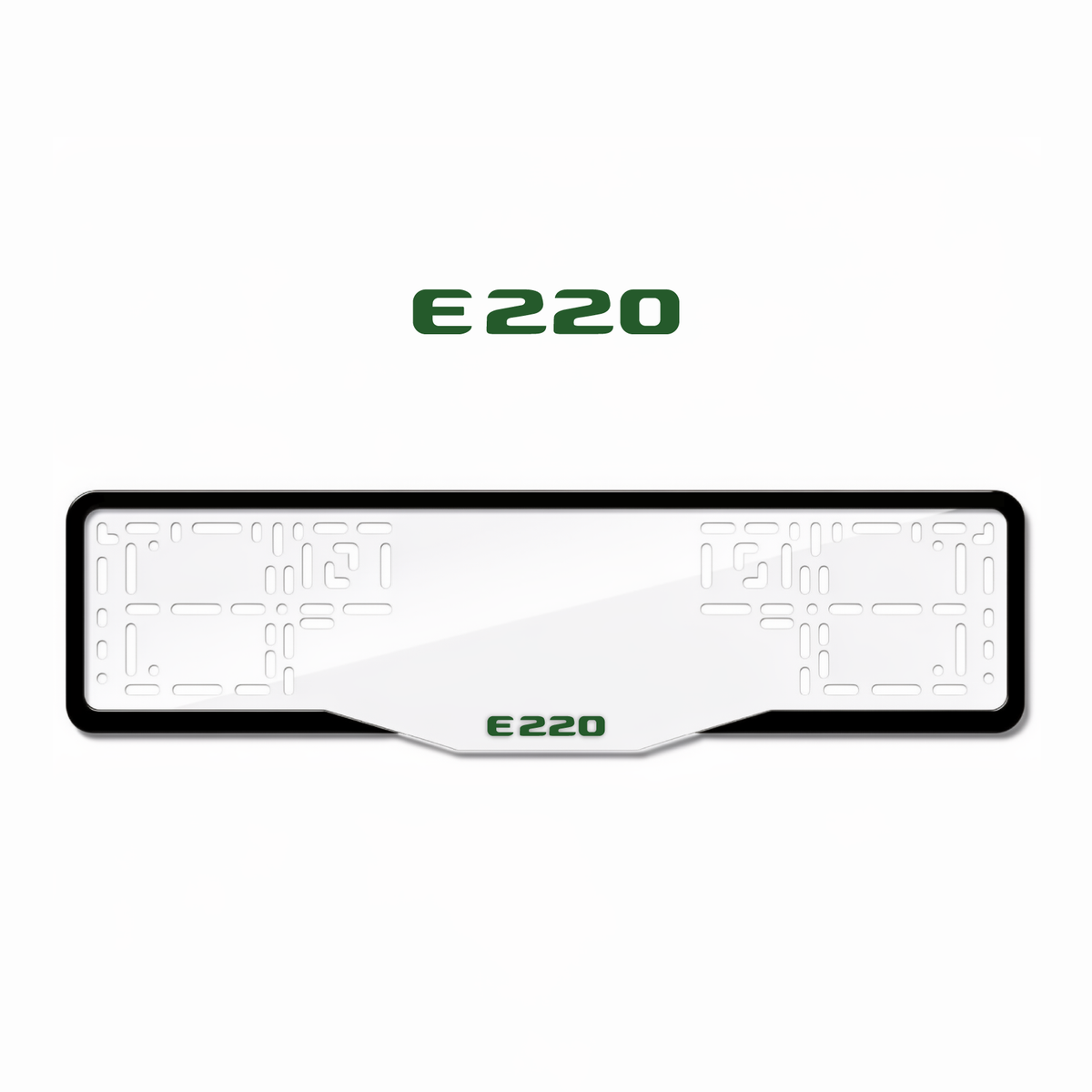 Cadres de plaque d'immatriculation E220 - Vert - GLASS