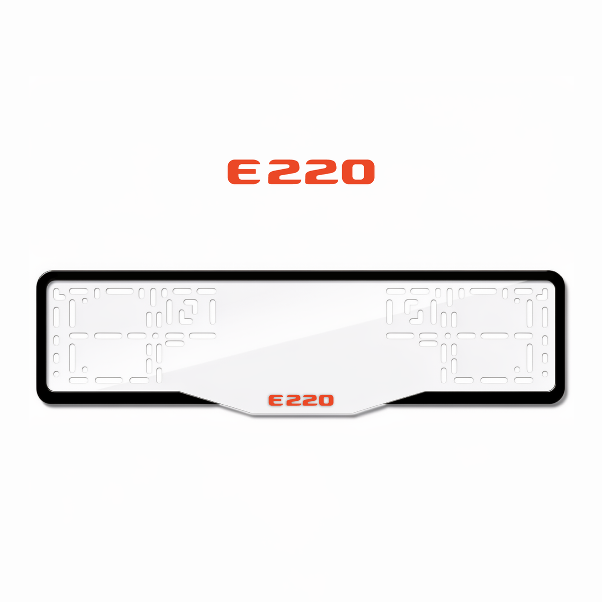 Cadres de plaque d'immatriculation E220 - Rouge - GLASS