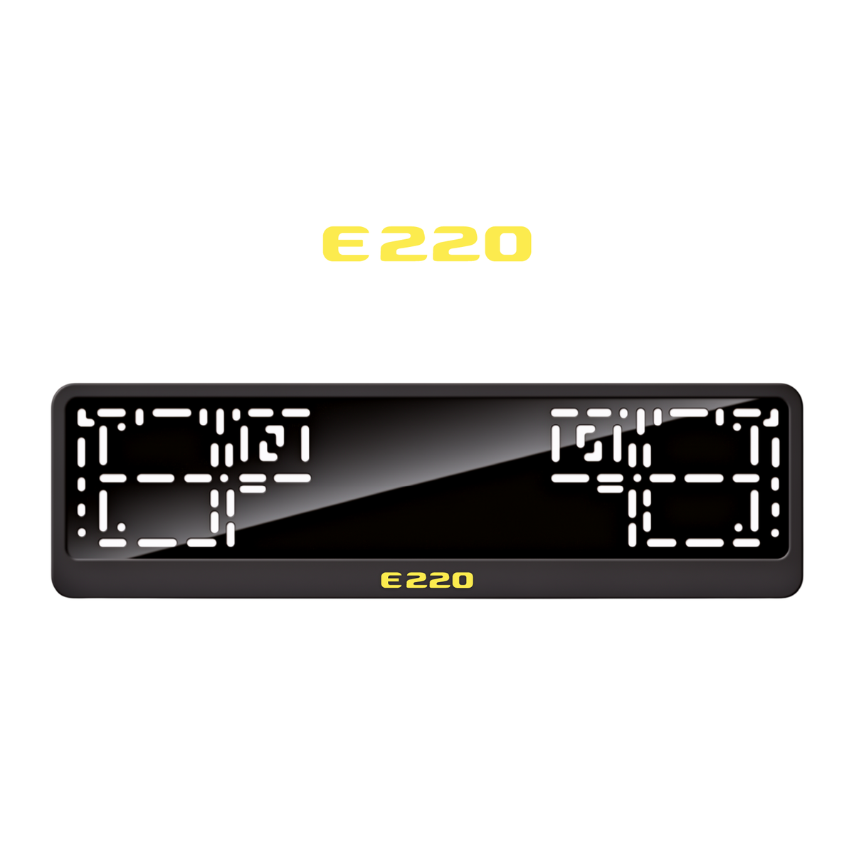 Cadres de plaque d'immatriculation E220 - Jaune - CLASSIC