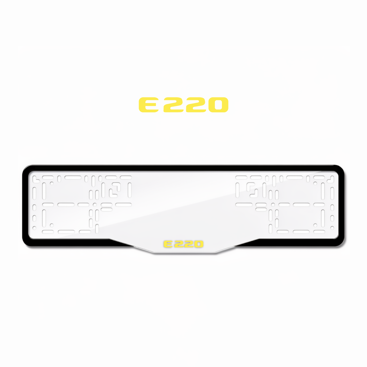 Cadres de plaque d'immatriculation E220 - Jaune - GLASS