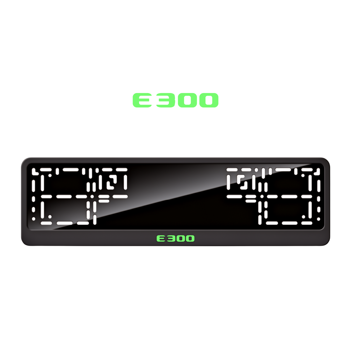 Cadres de plaque d'immatriculation E300 - Vert néon - CLASSIC