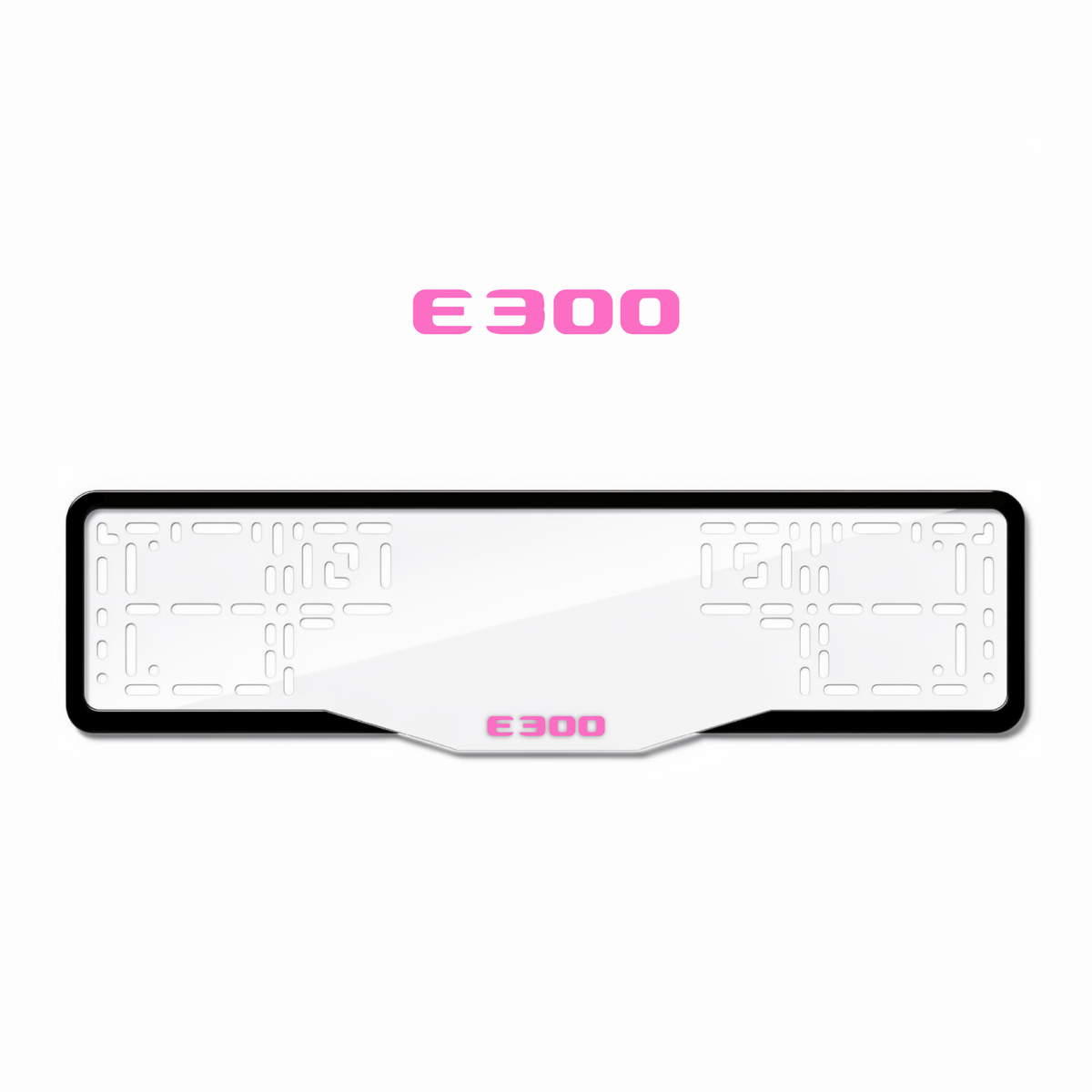 Cadres de plaque d'immatriculation E300 - Rose - GLASS