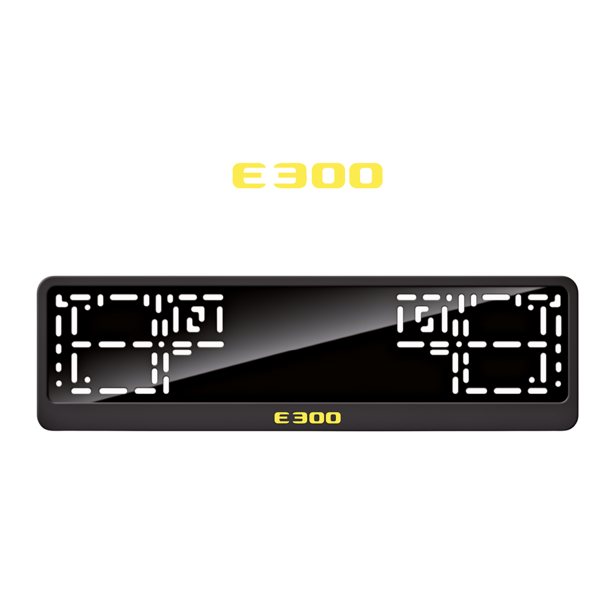 Cadres de plaque d'immatriculation E300 - Jaune - CLASSIC