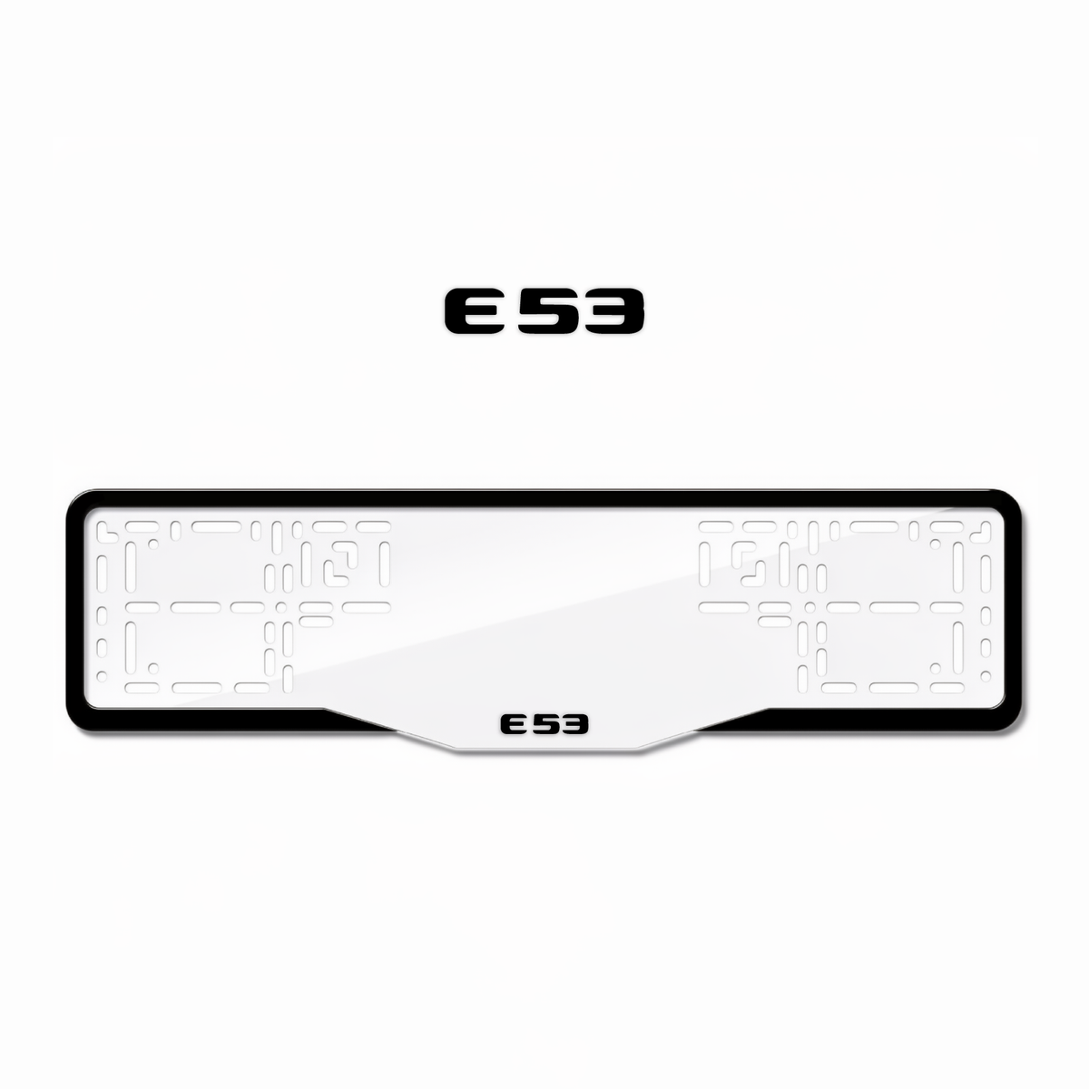 Cadres de plaque d'immatriculation E53 - Noir - GLASS
