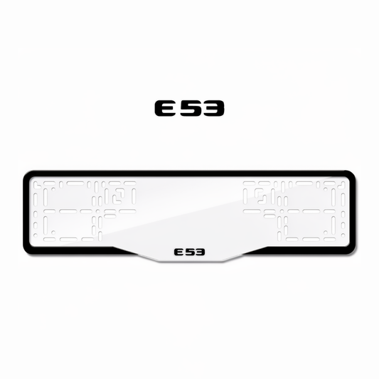 Cadres de plaque d'immatriculation E53 - Noir - GLASS
