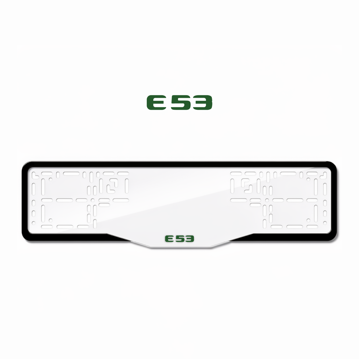 Cadres de plaque d'immatriculation E53 - Vert - GLASS