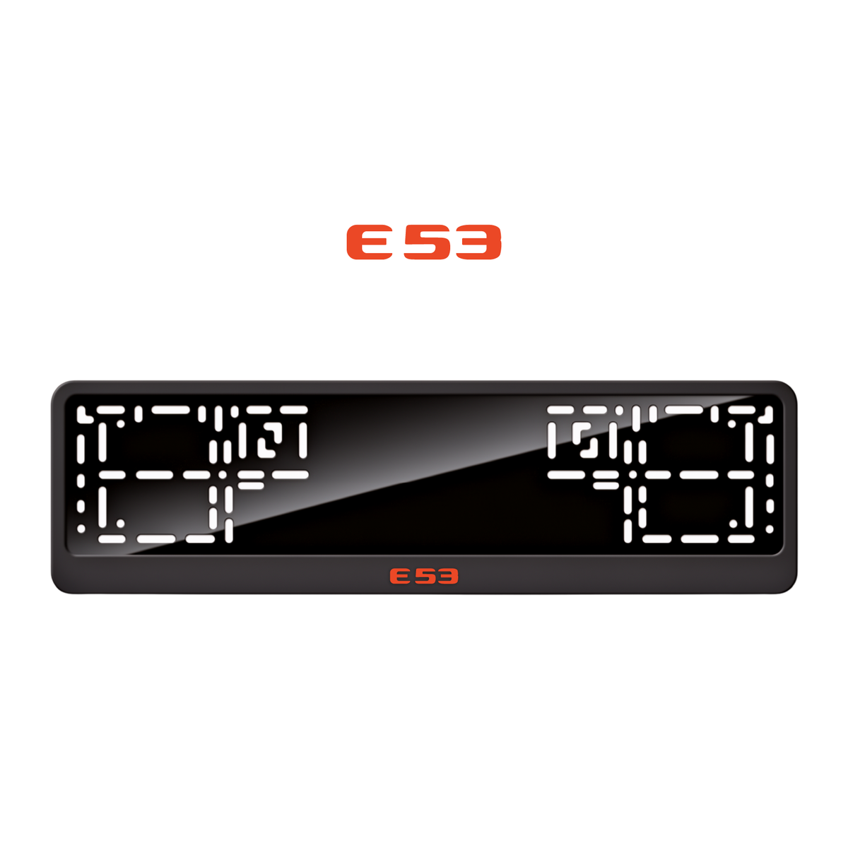 Cadres de plaque d'immatriculation E53 - Rouge - CLASSIC