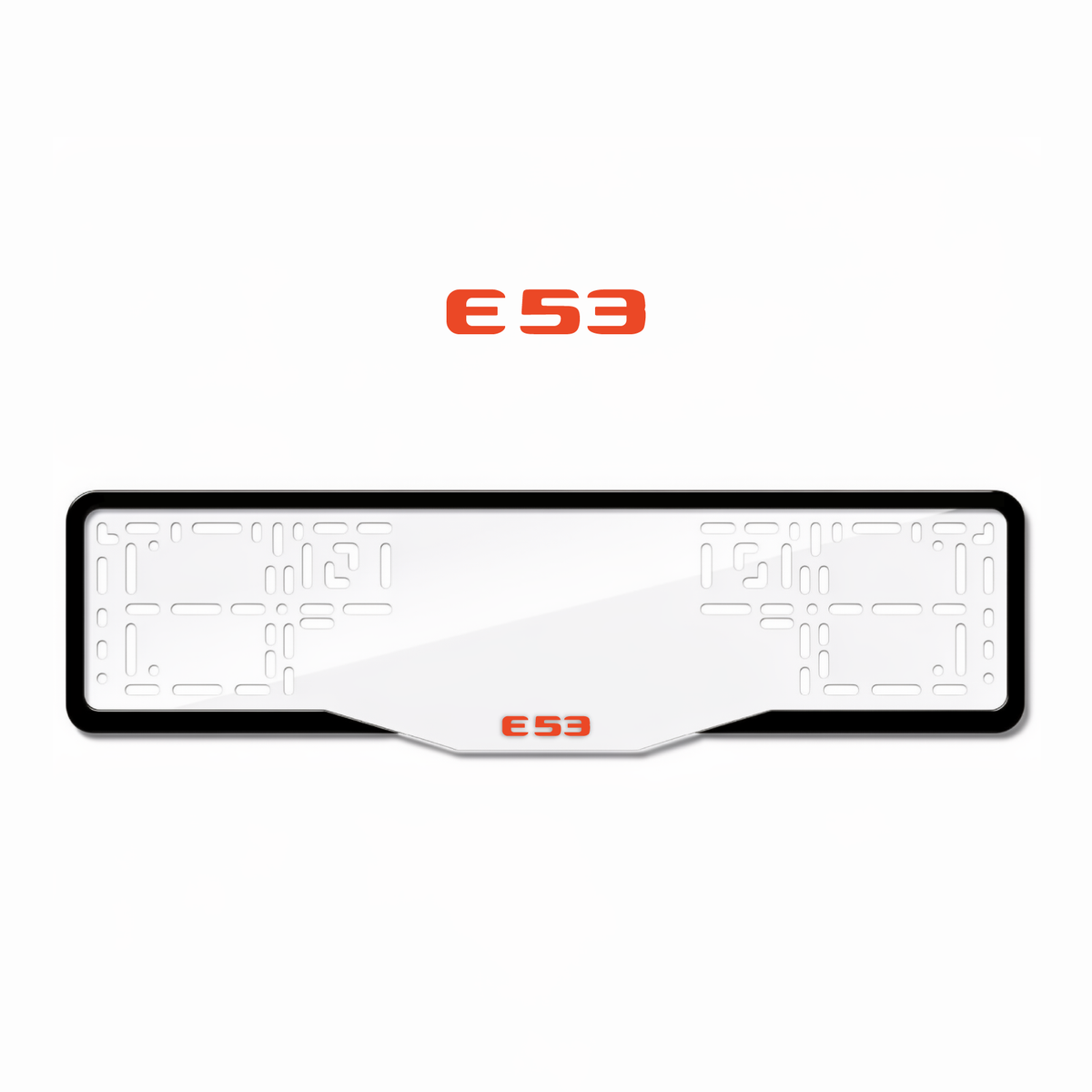 Cadres de plaque d'immatriculation E53 - Rouge - GLASS