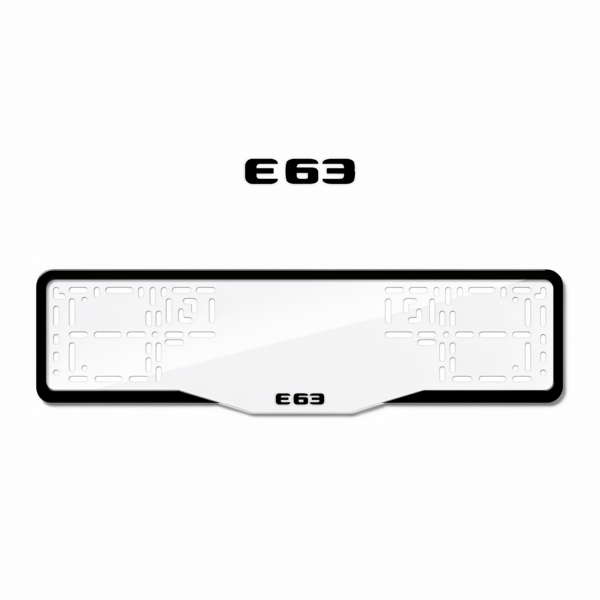 Cadres de plaque d'immatriculation E63 - Noir - GLASS