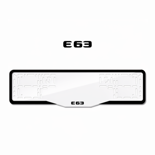Cadres de plaque d'immatriculation E63 - Noir - GLASS