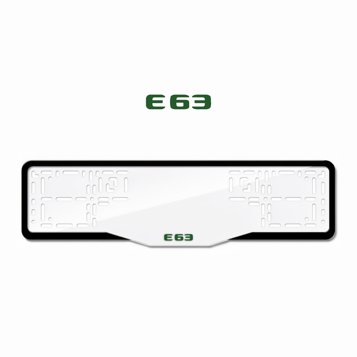 Cadres de plaque d'immatriculation E63 - Vert - GLASS