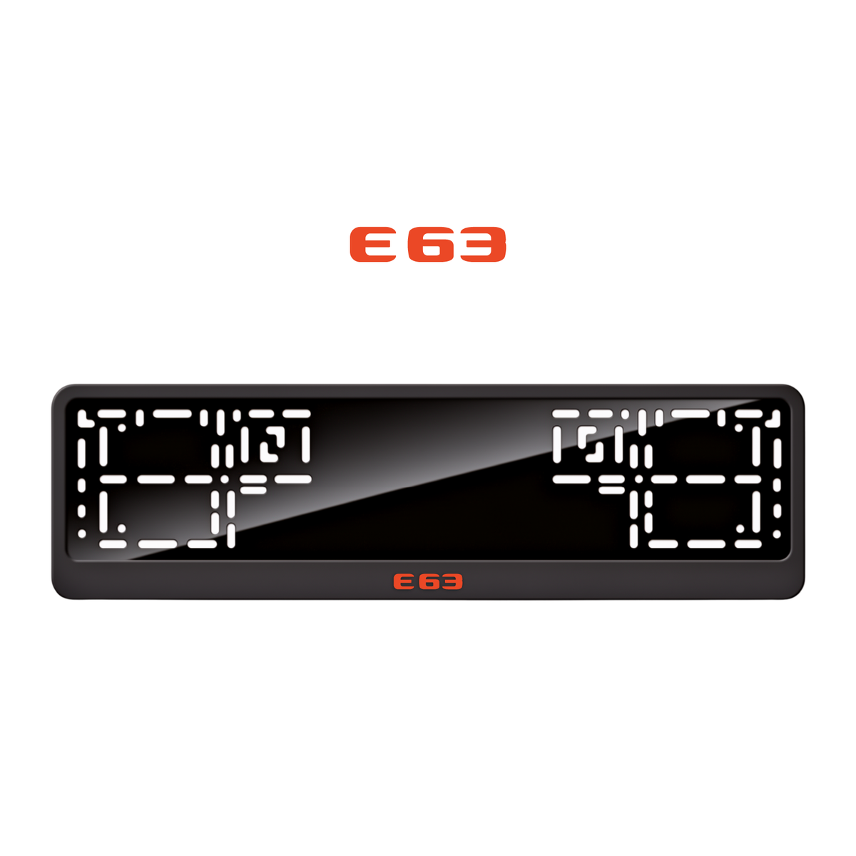 Cadres de plaque d'immatriculation E63 - Rouge - CLASSIC