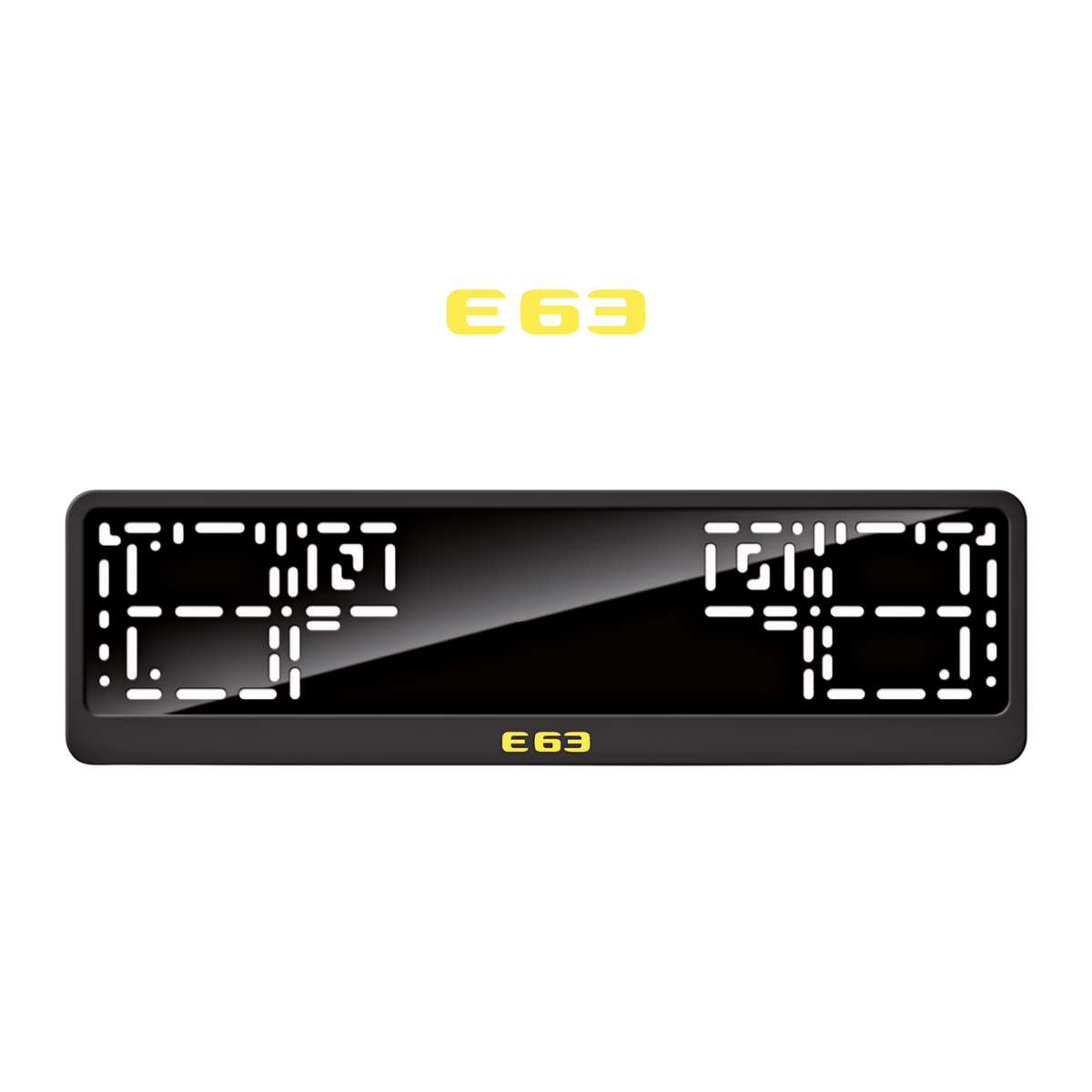 Cadres de plaque d'immatriculation E63 - Jaune - CLASSIC