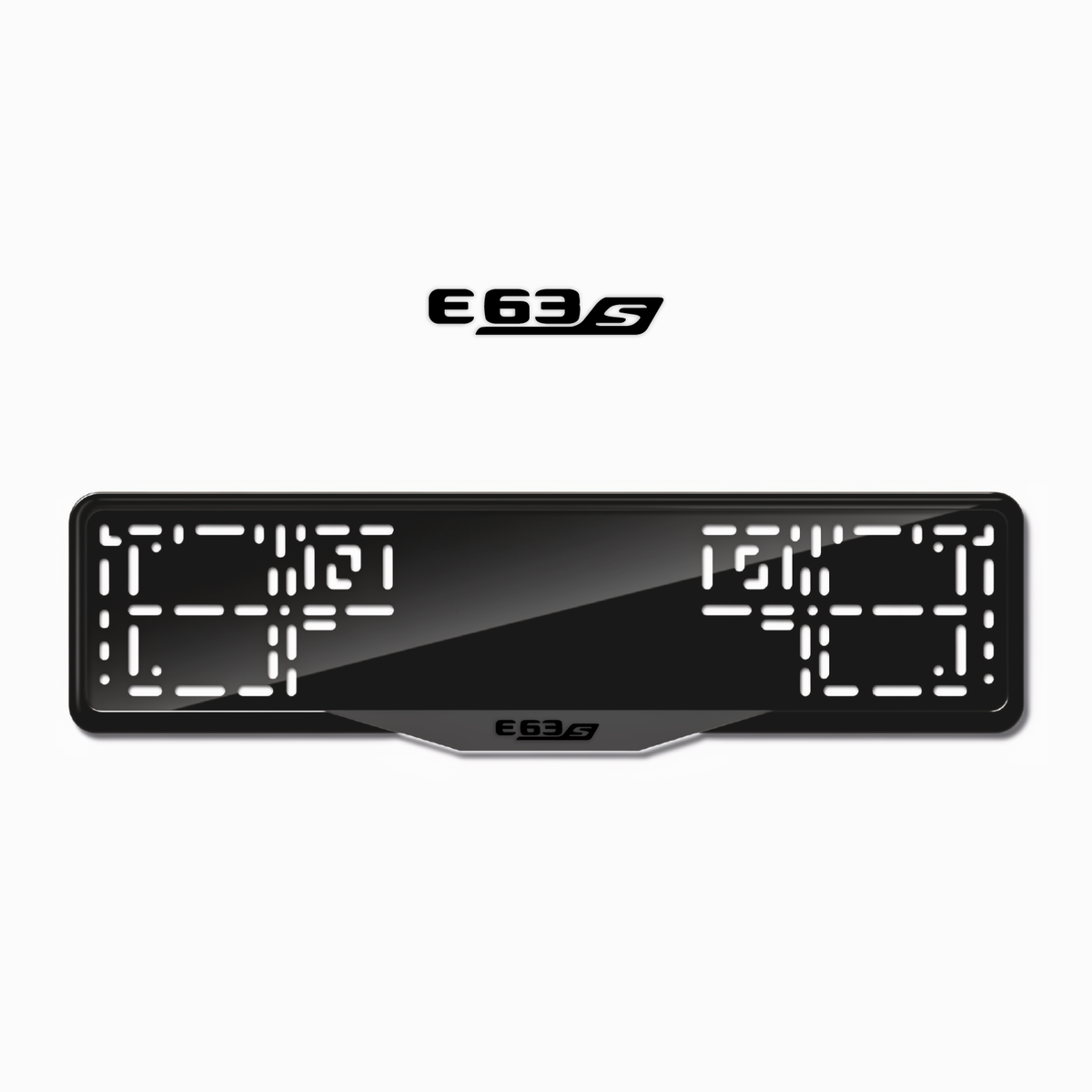 Cadres de plaque d'immatriculation E63 S - Noir - SATIN