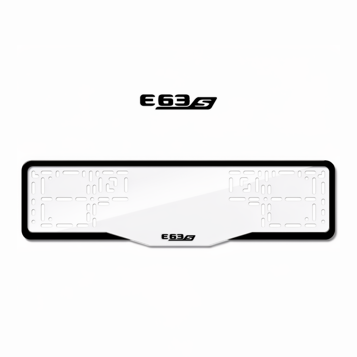 Cadres de plaque d'immatriculation E63 S - Noir - GLASS