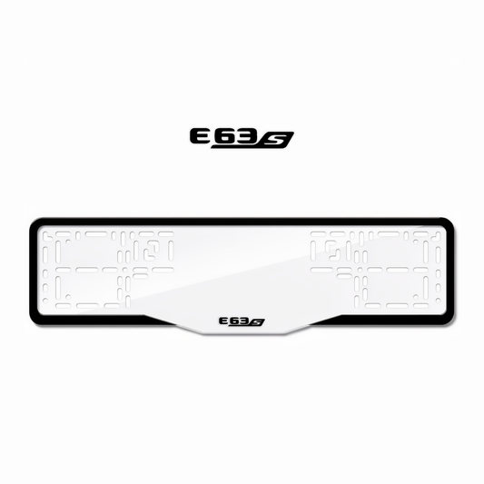 Cadres de plaque d'immatriculation E63 S - Noir - GLASS