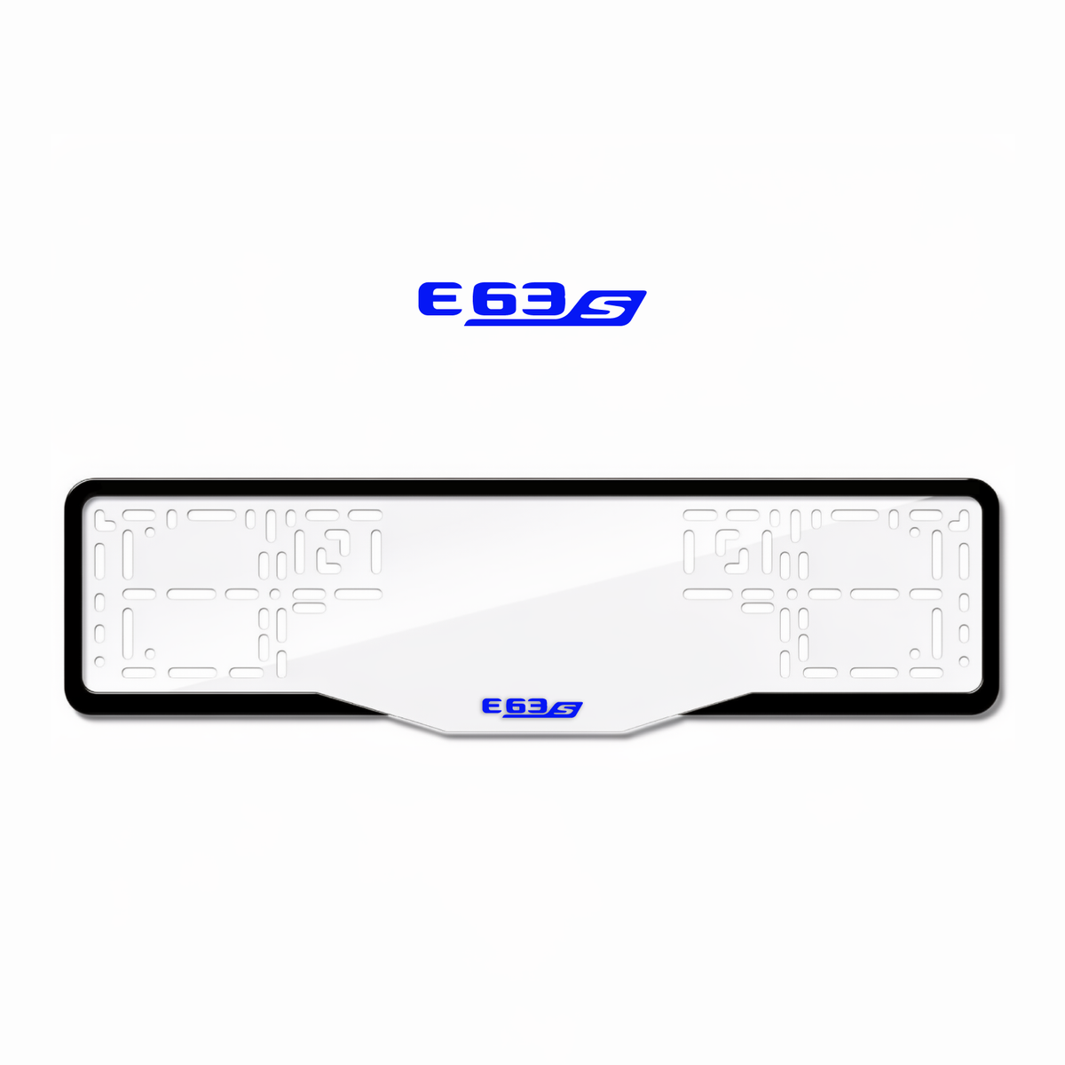 Cadres de plaque d'immatriculation E63 S - Bleu - GLASS