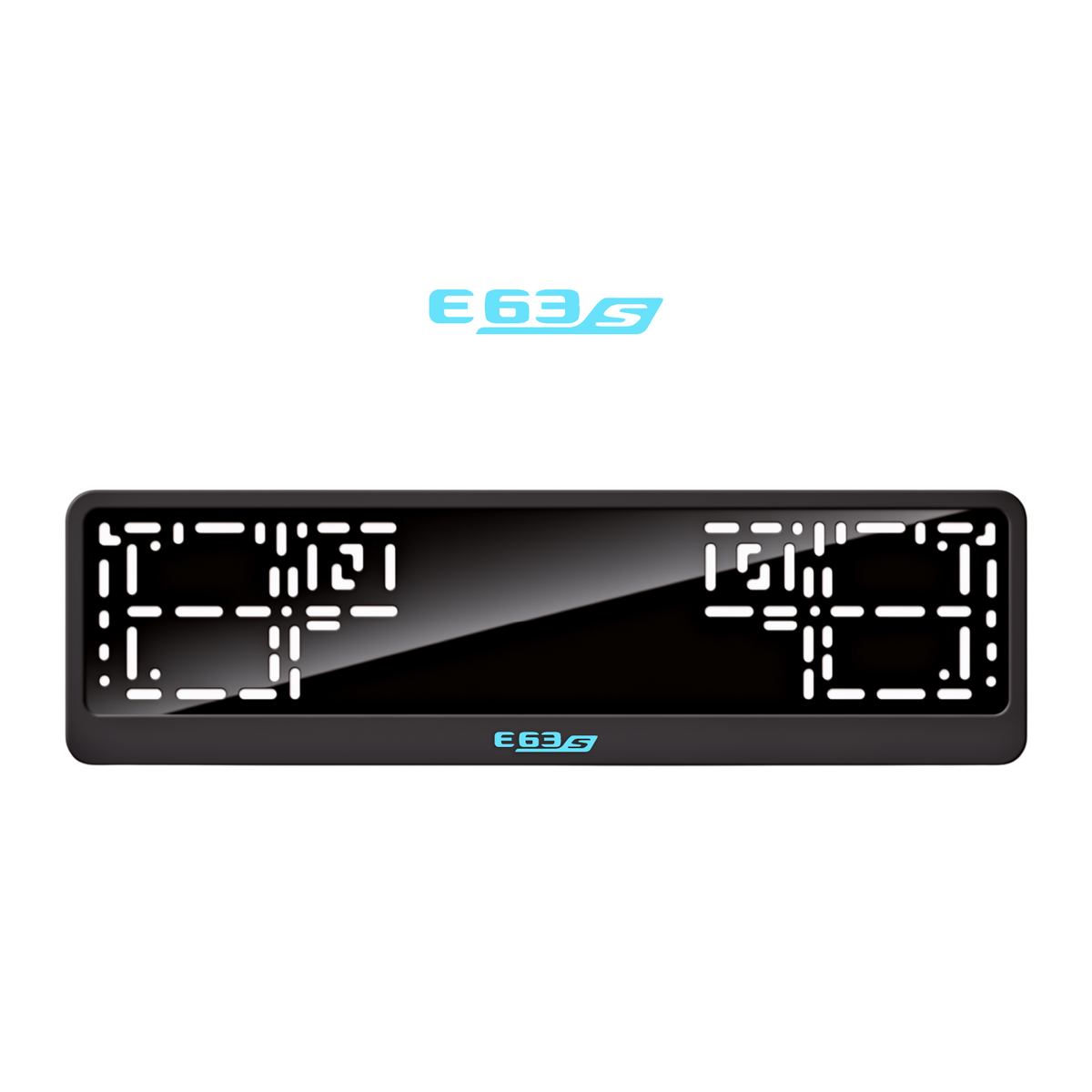 Cadres de plaque d'immatriculation E63 S - Bleu Tiffany - CLASSIC