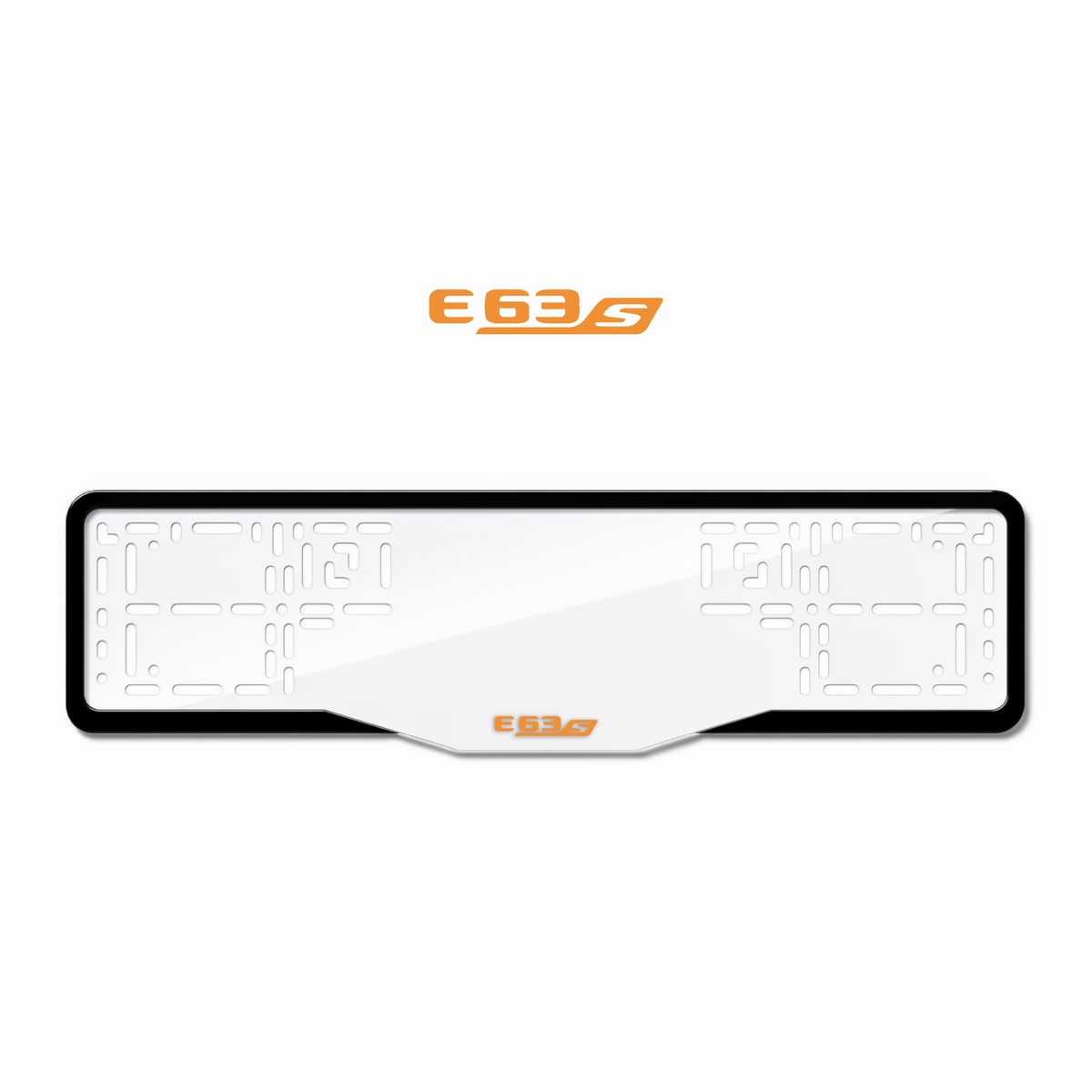 Cadres de plaque d'immatriculation E63 S - Orange Hermès - GLASS