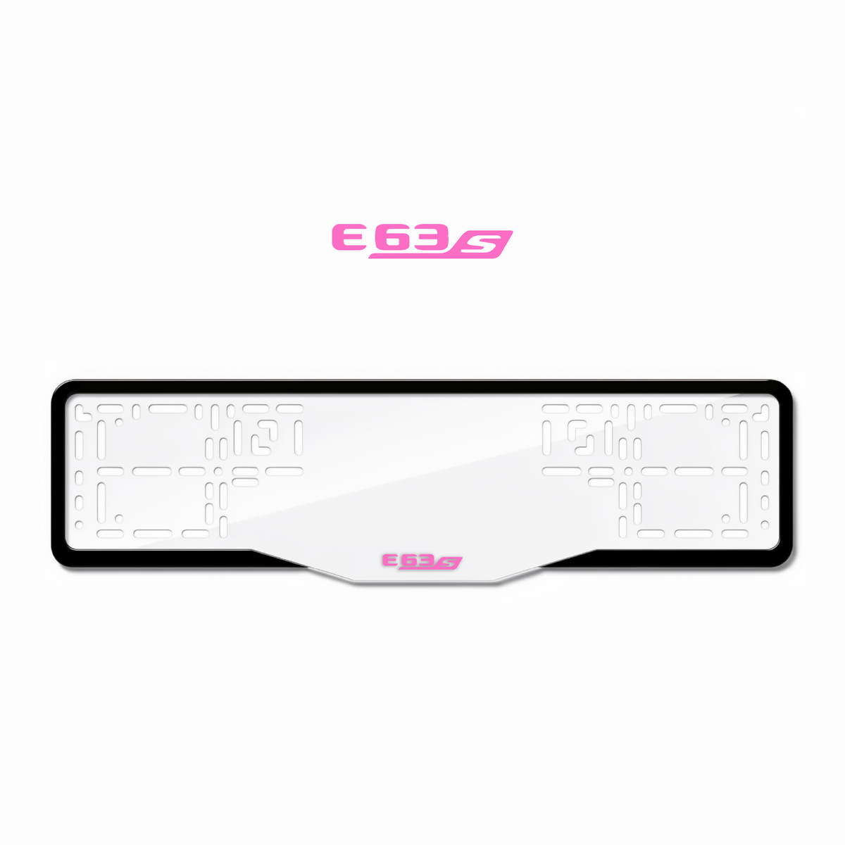 Cadres de plaque d'immatriculation E63 S - Rose - GLASS