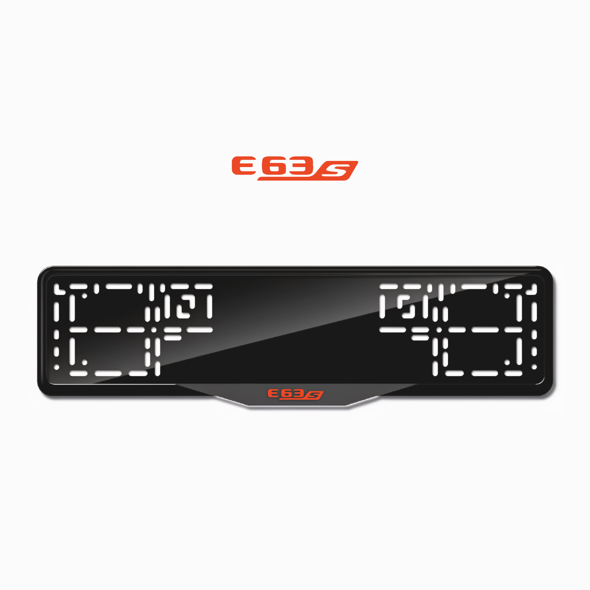 Cadres de plaque d'immatriculation E63 S - Rouge - SATIN