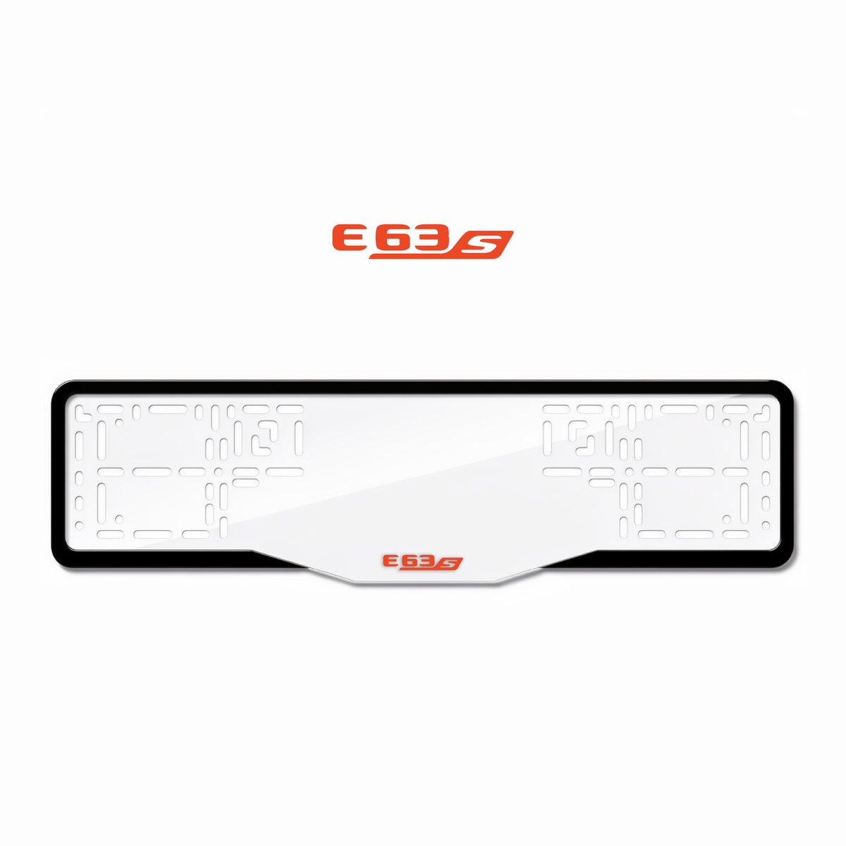 Cadres de plaque d'immatriculation E63 S - Rouge - GLASS