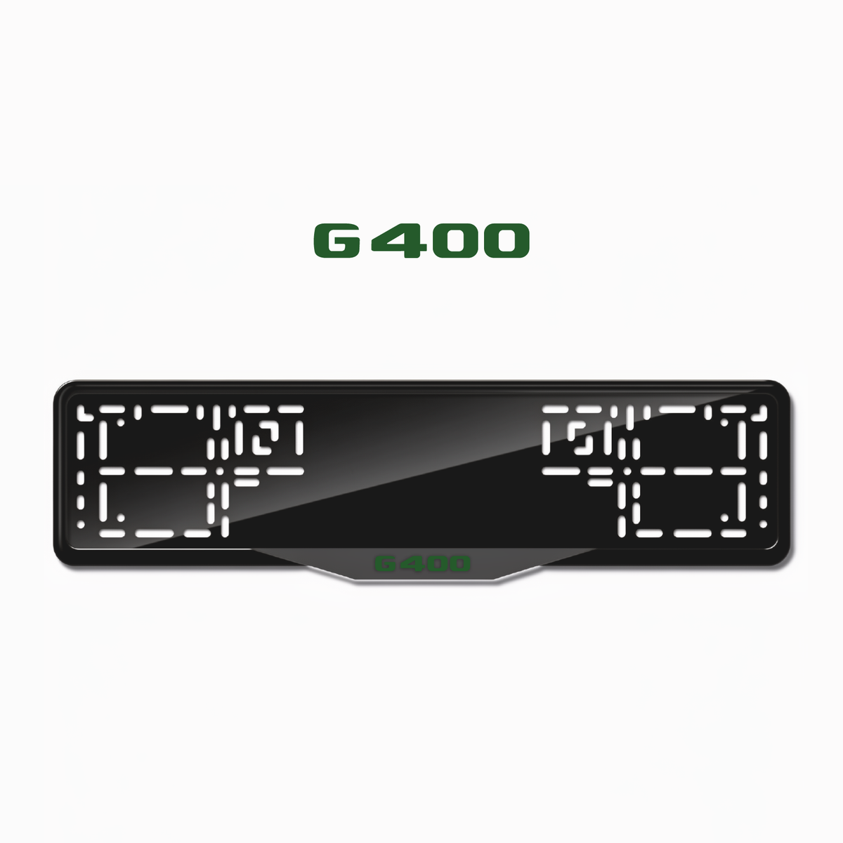 Cadres de plaque d'immatriculation G400 - Vert - SATIN