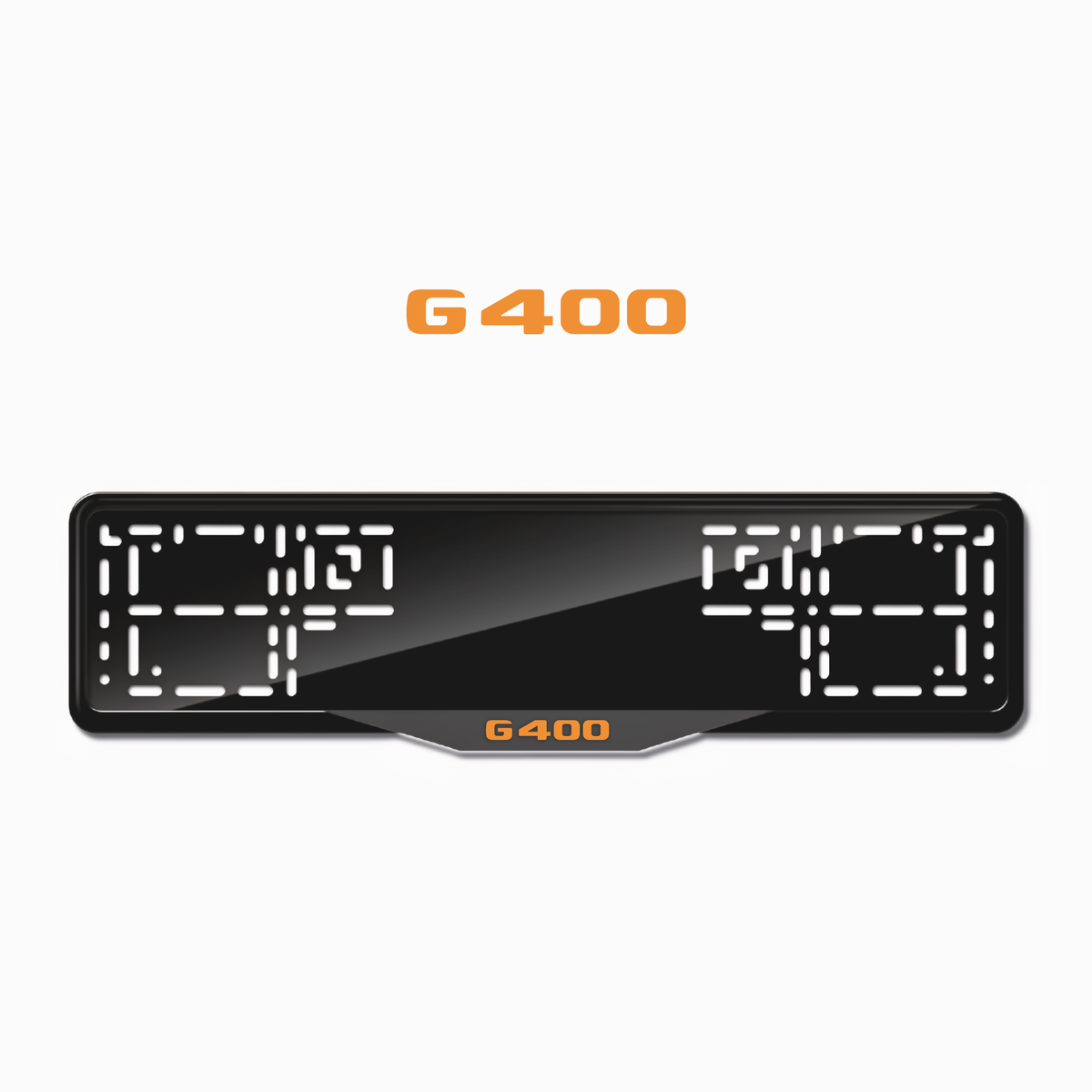 Cadres de plaque d'immatriculation G400 - Orange Hermès - SATIN