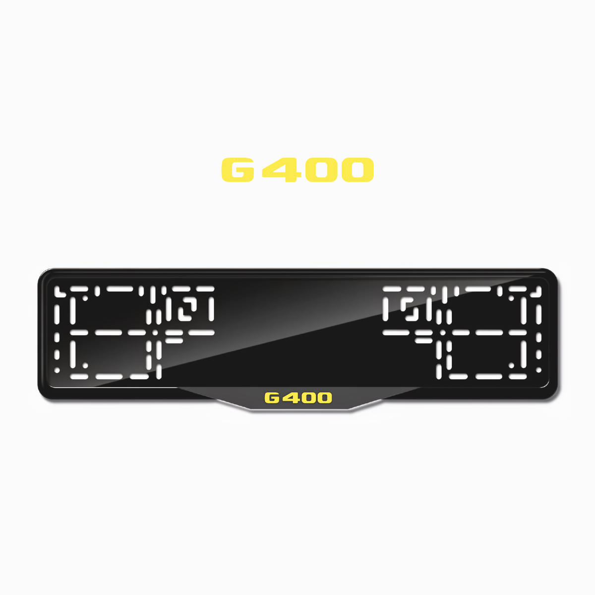 Cadres de plaque d'immatriculation G400 - Jaune - SATIN