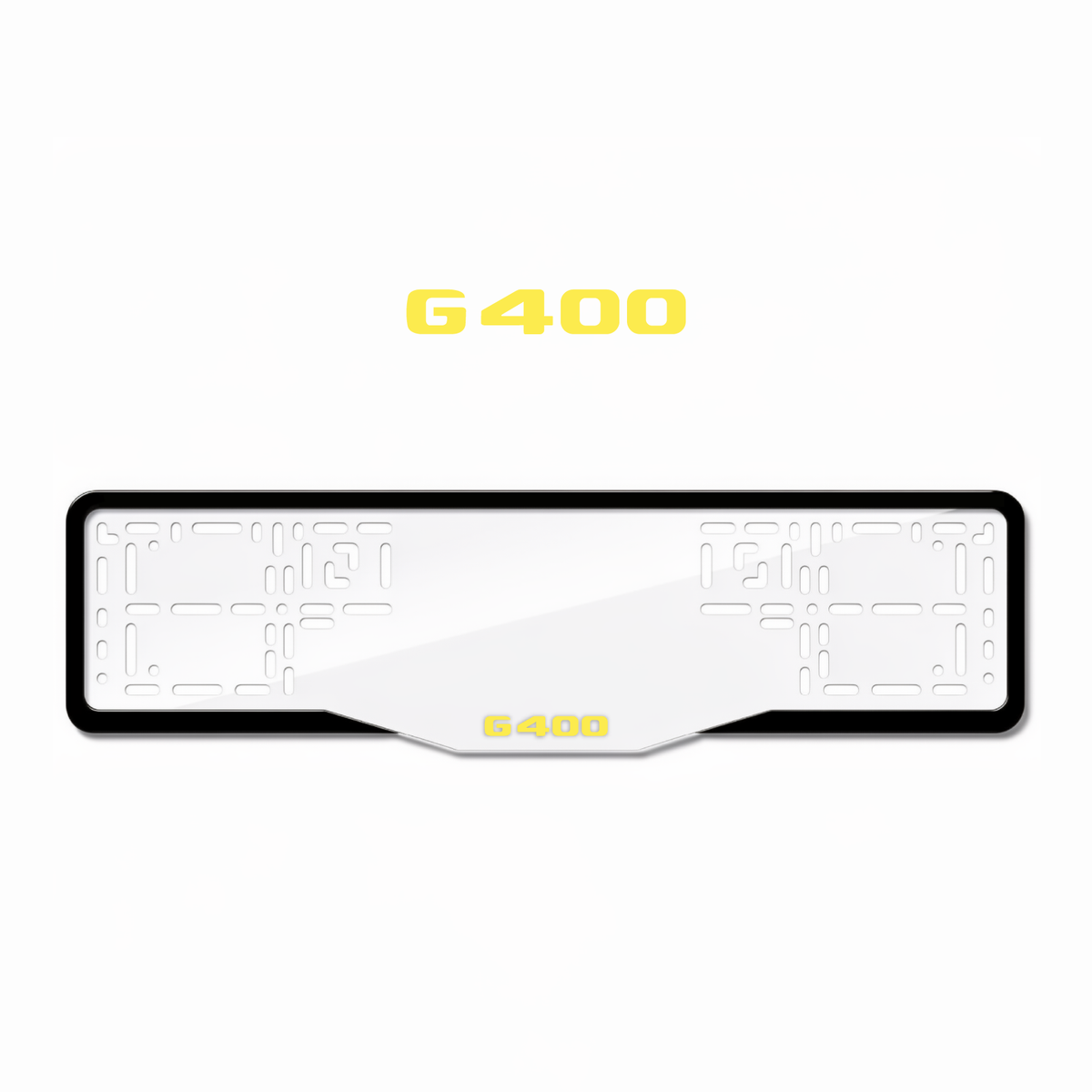 Cadres de plaque d'immatriculation G400 - Jaune - GLASS