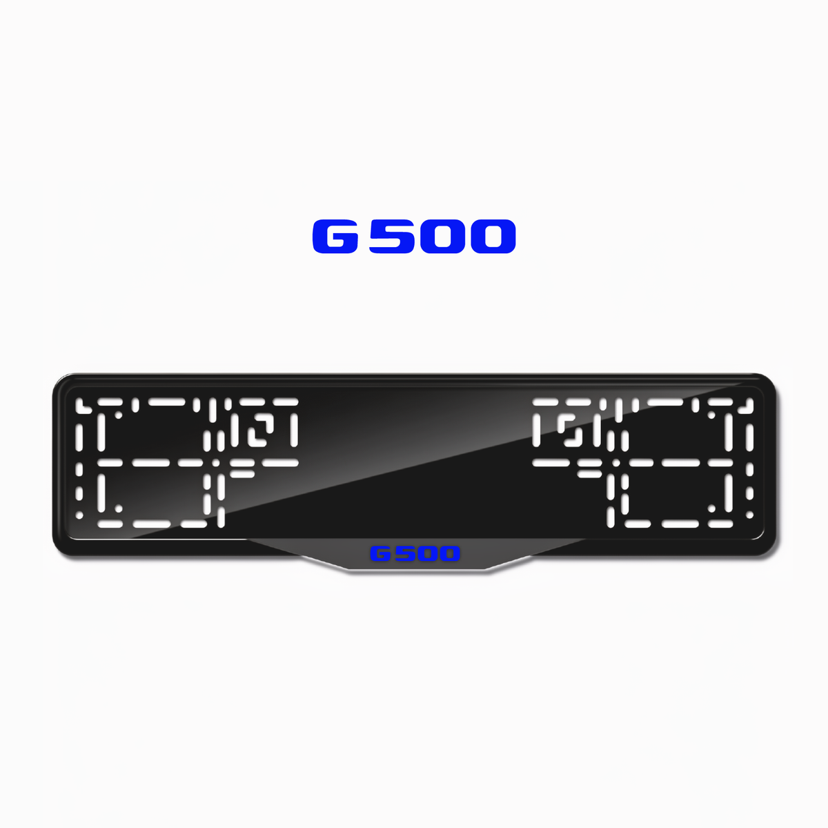Cadres de plaque d'immatriculation G500 - Bleu - SATIN