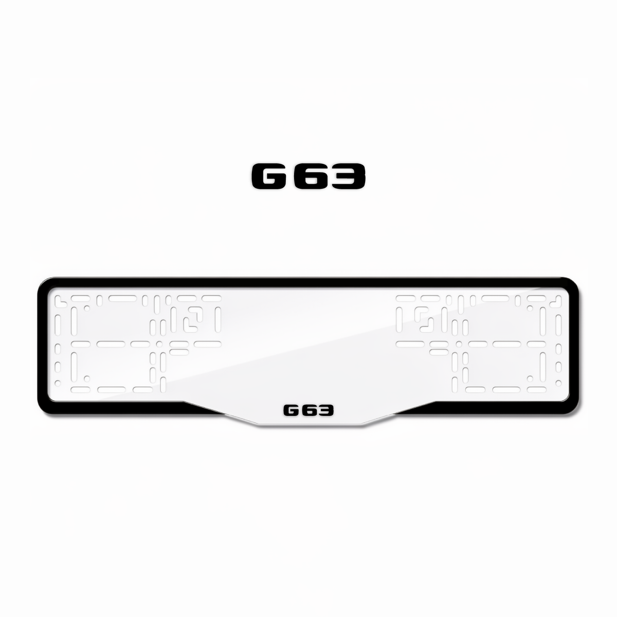 Cadres de plaque d'immatriculation G63 - Noir - GLASS