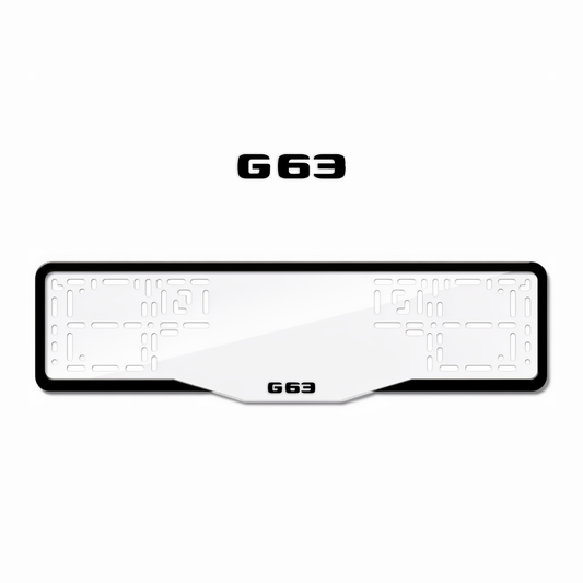 Cadres de plaque d'immatriculation G63 - Noir - GLASS