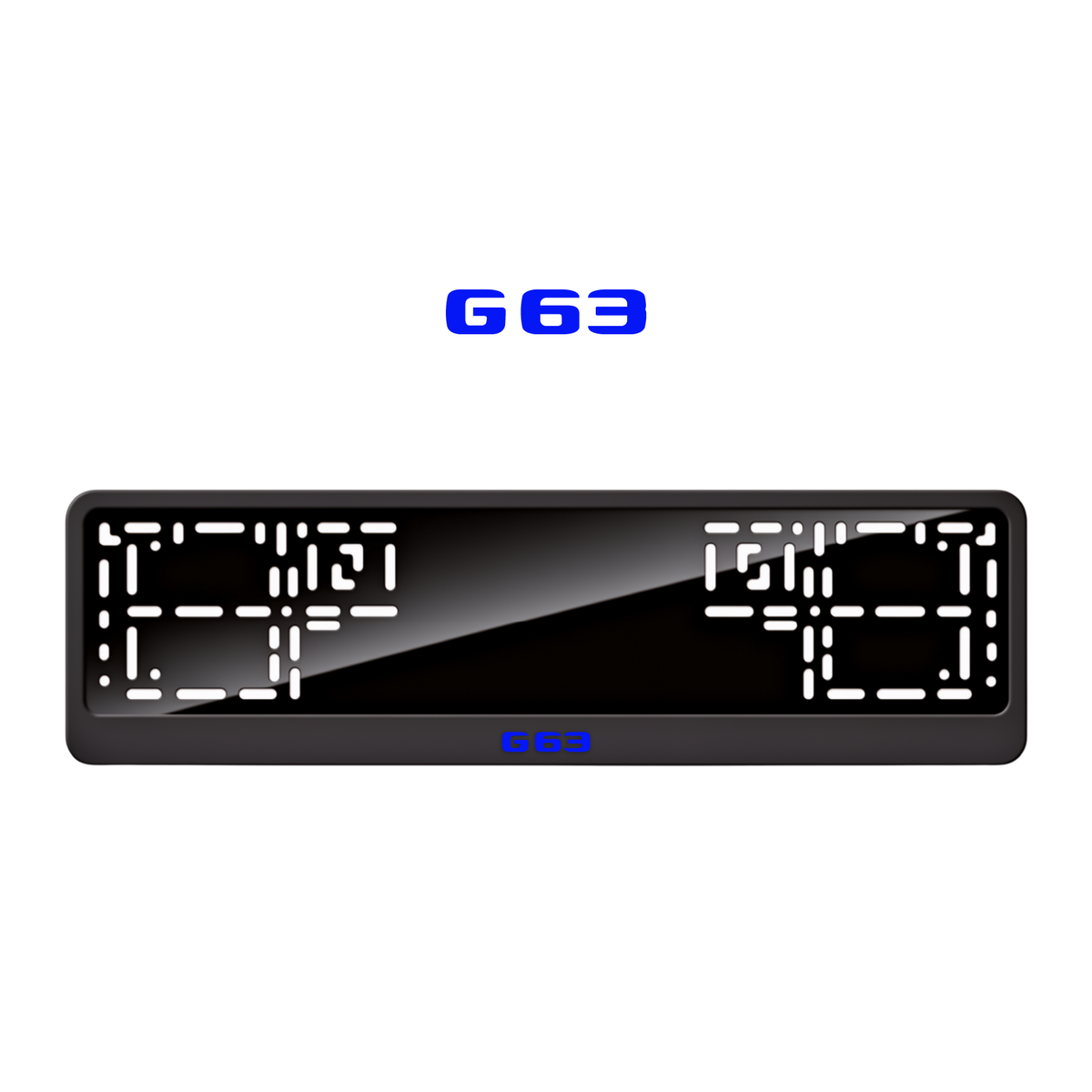 Cadres de plaque d'immatriculation G63 - Bleu - CLASSIC