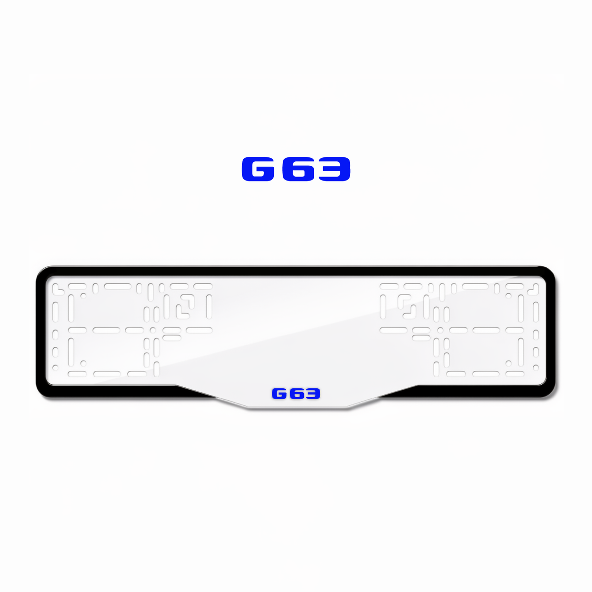 Cadres de plaque d'immatriculation G63 - Bleu - GLASS