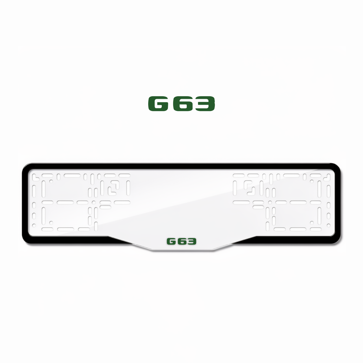 Cadres de plaque d'immatriculation G63 - Vert - GLASS