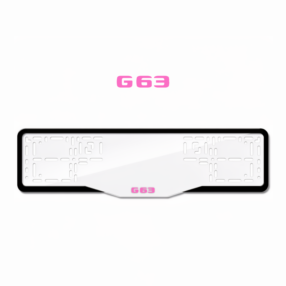 Cadres de plaque d'immatriculation G63 - Rose - GLASS