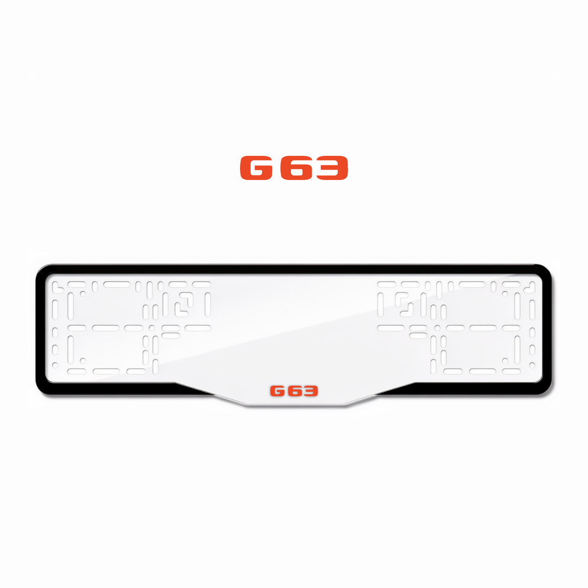 Cadres de plaque d'immatriculation G63 - Rouge - GLASS