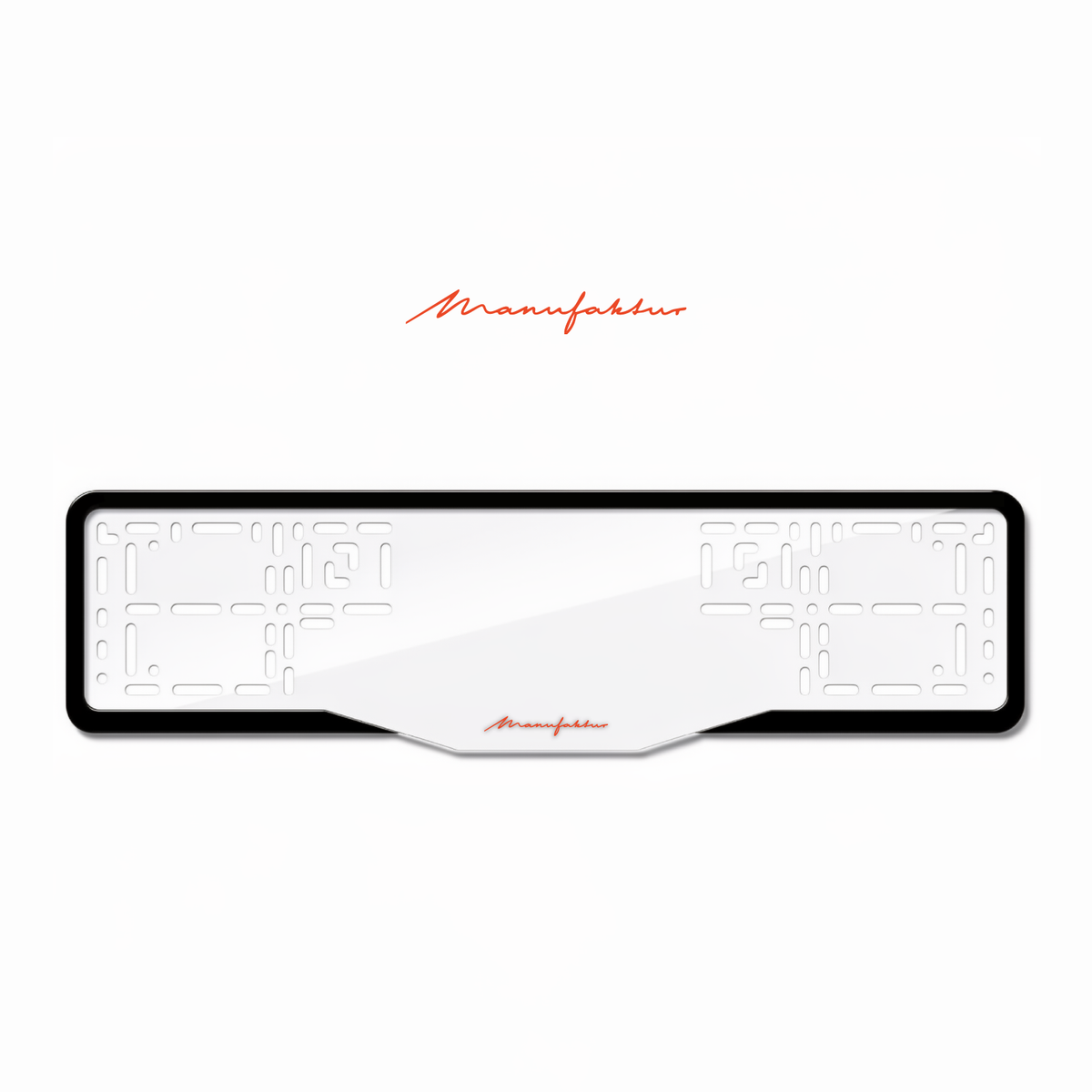 Cadres de plaque d'immatriculation Manufaktur - Rouge - GLASS